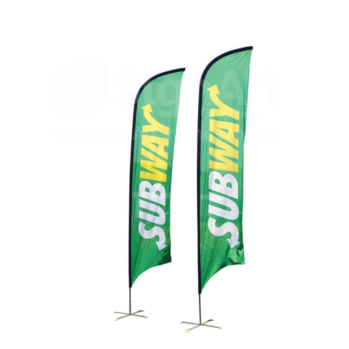 Medium(70.4*300cm) Concave Feather Banners 13ft
