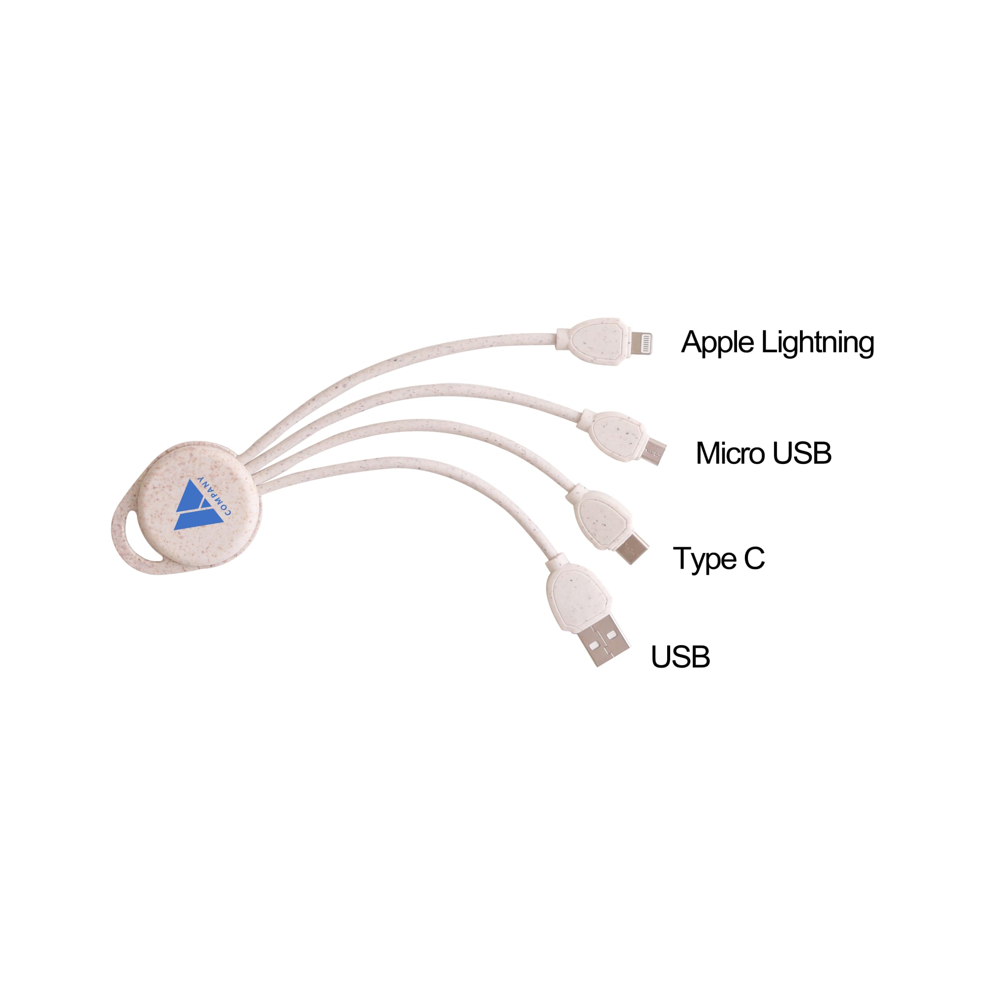 Wheat Straw Charging Cable - Round Shape