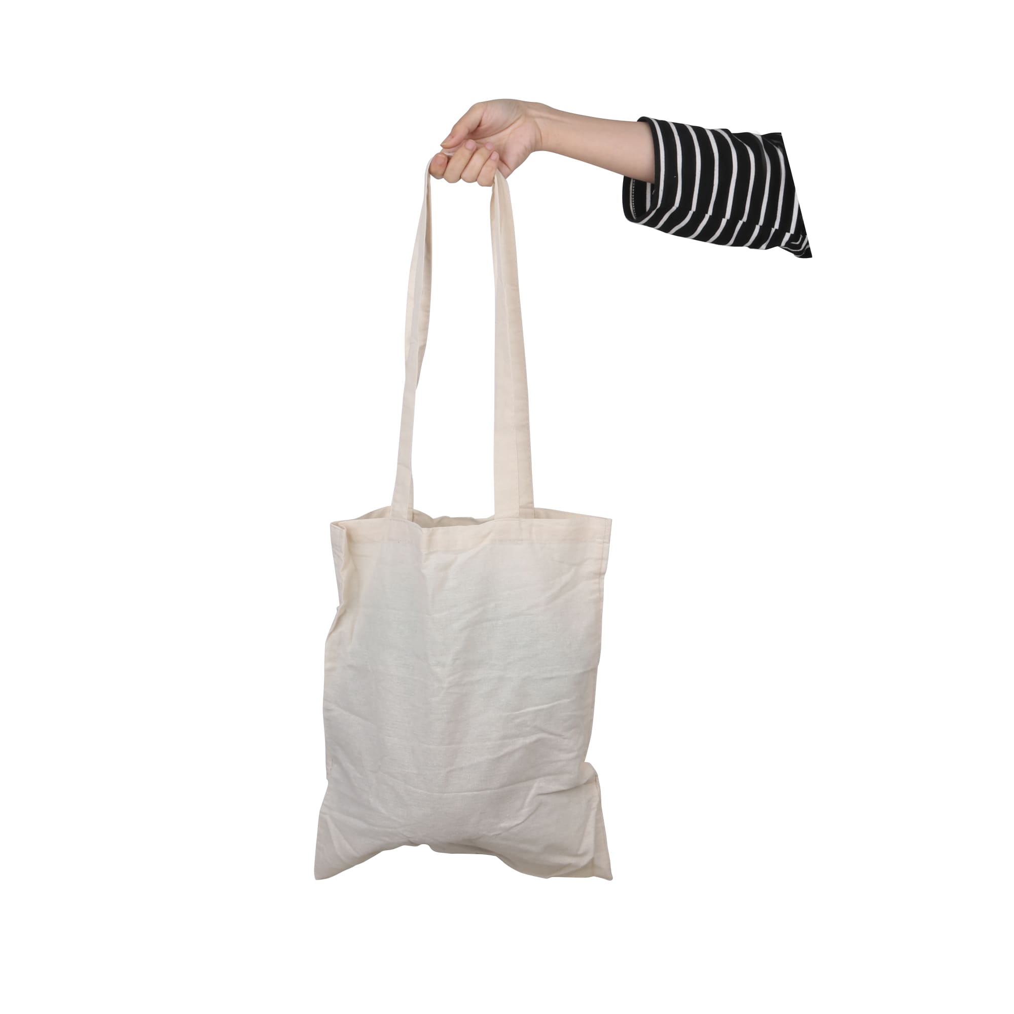 140gsm Long Handle Calico Bag