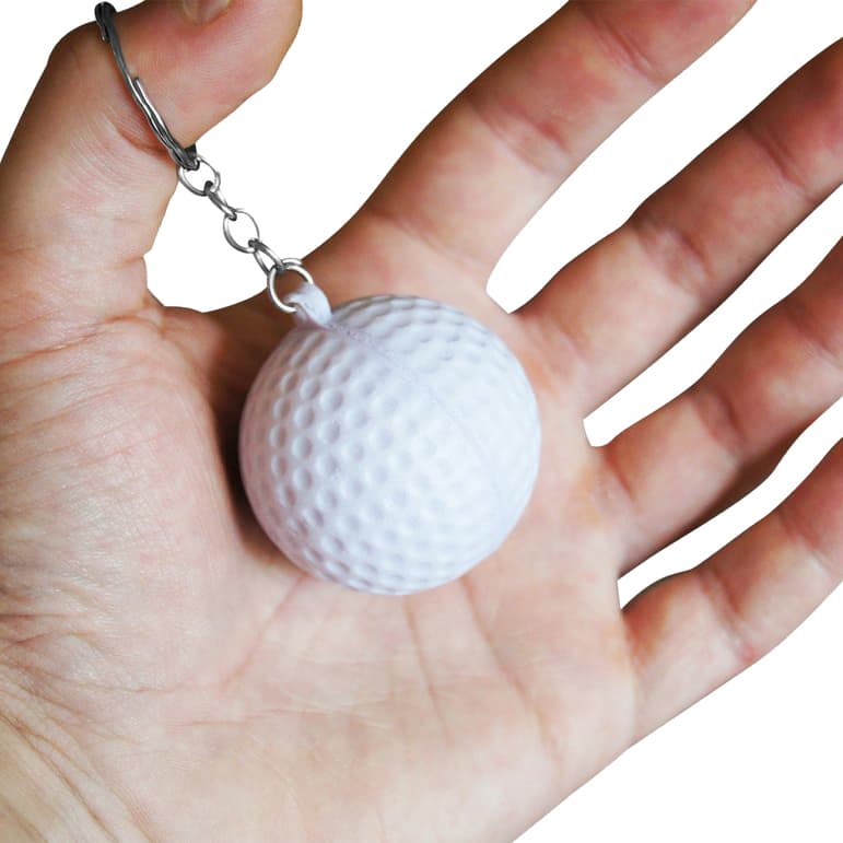 Keyring with Golf Ball Stress Reliever
