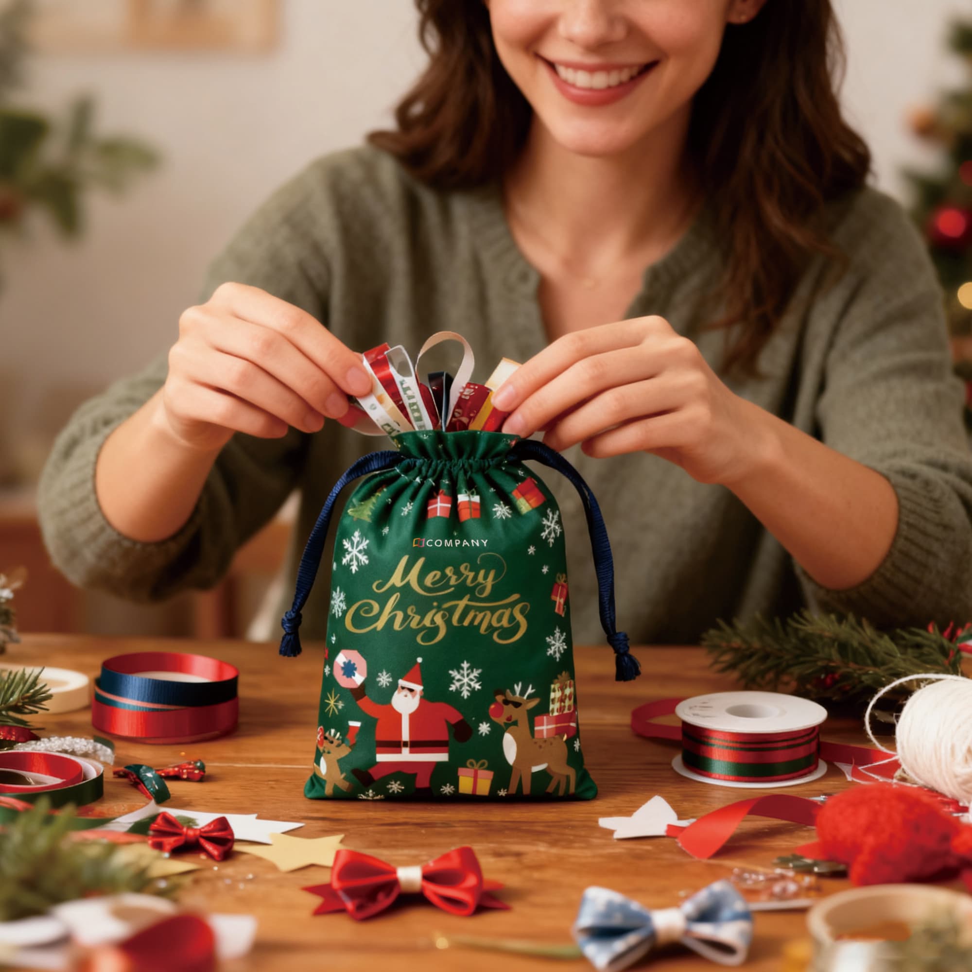 Polyester Drawstring Gift Bags