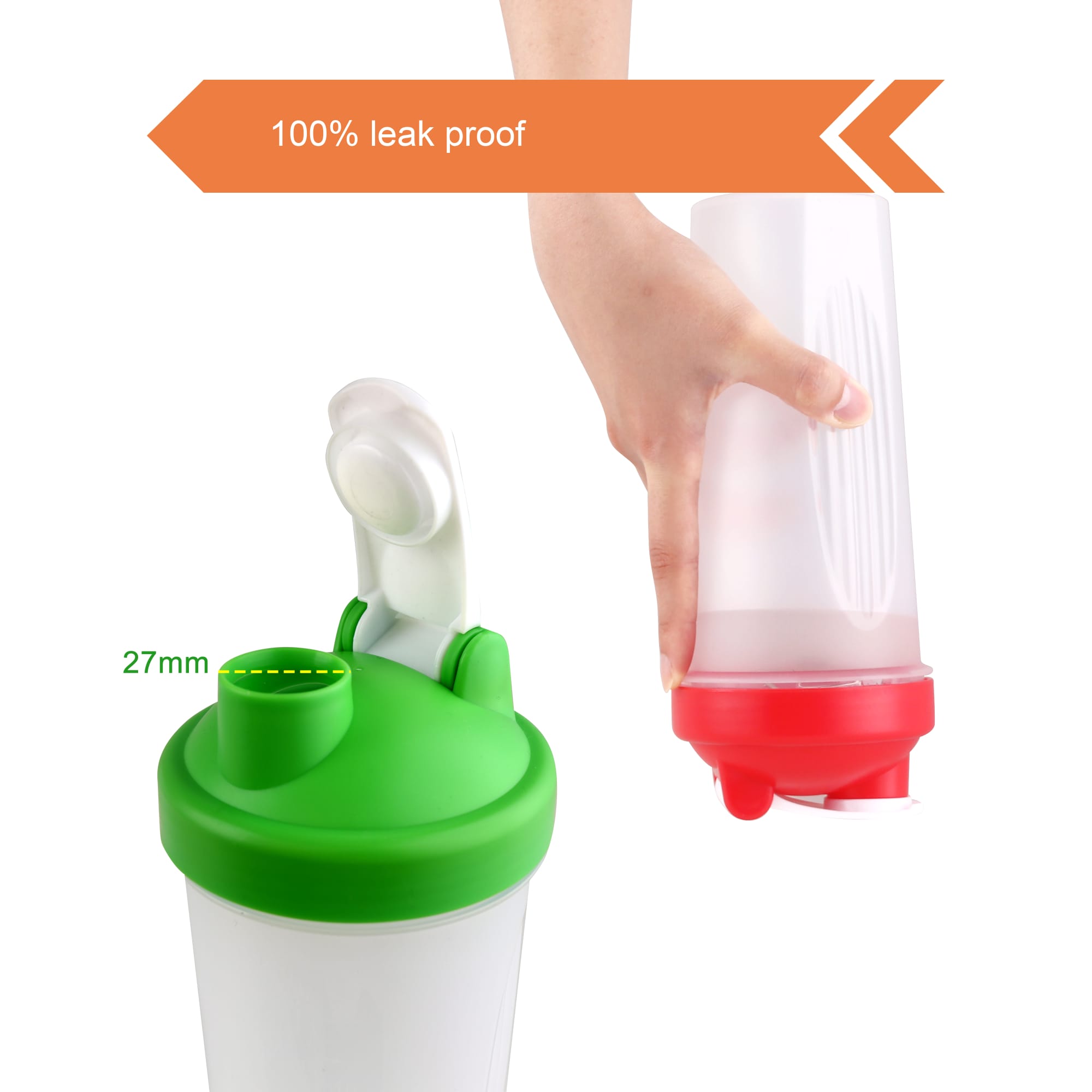 BPA Free Fitness Shaker Bottle 600ml