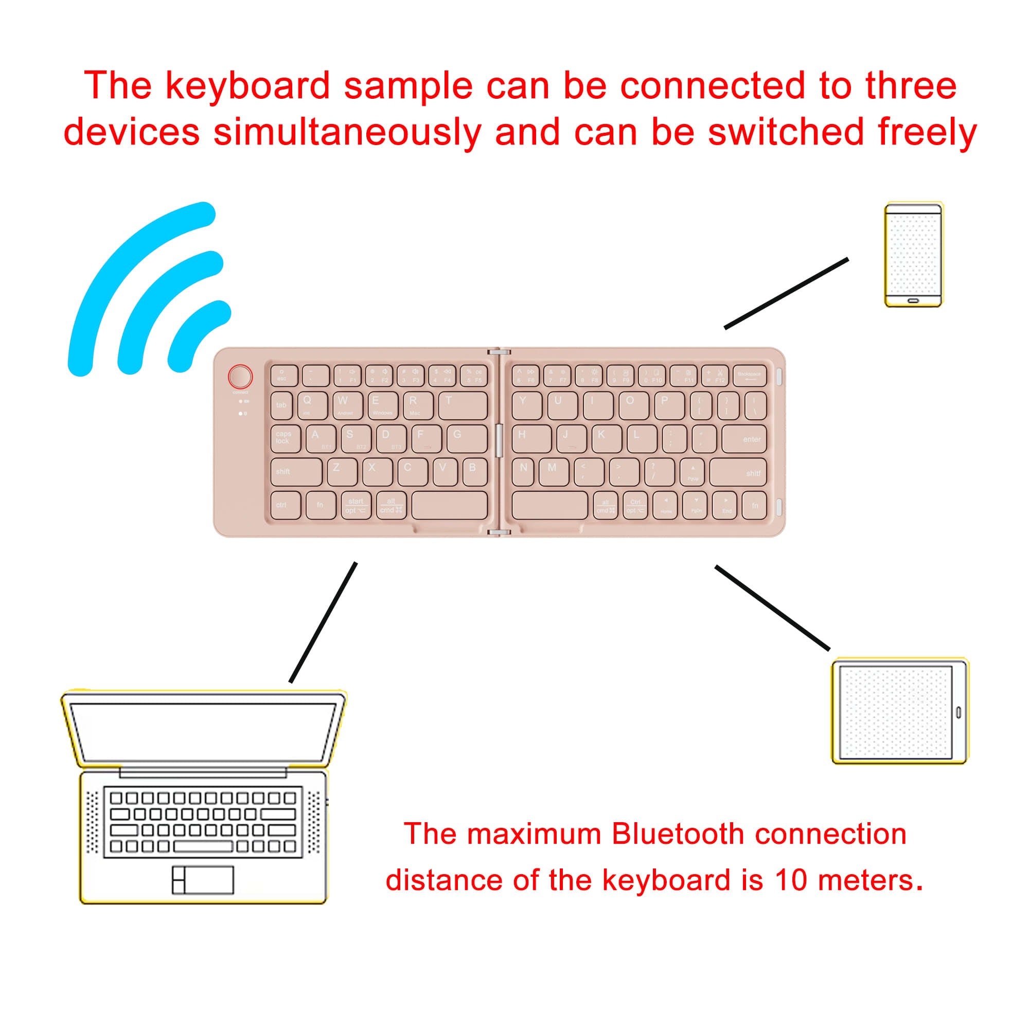 Wireless Foldable Keyboard