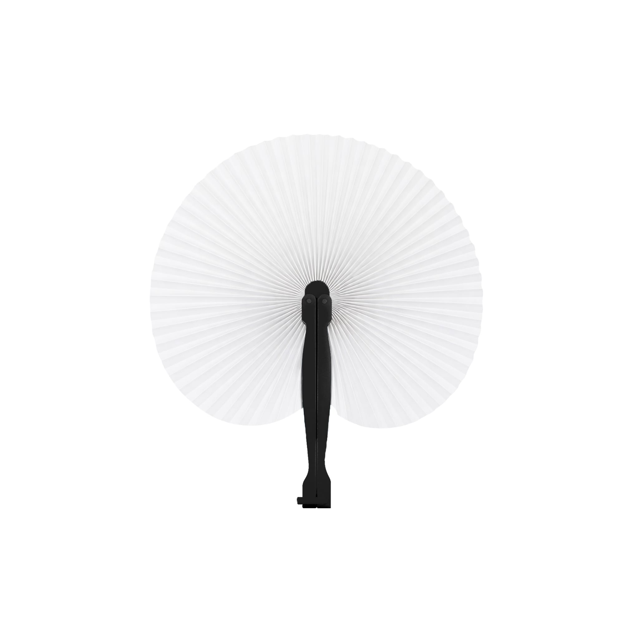 Peach Shape Plastic Handle Paper Fan