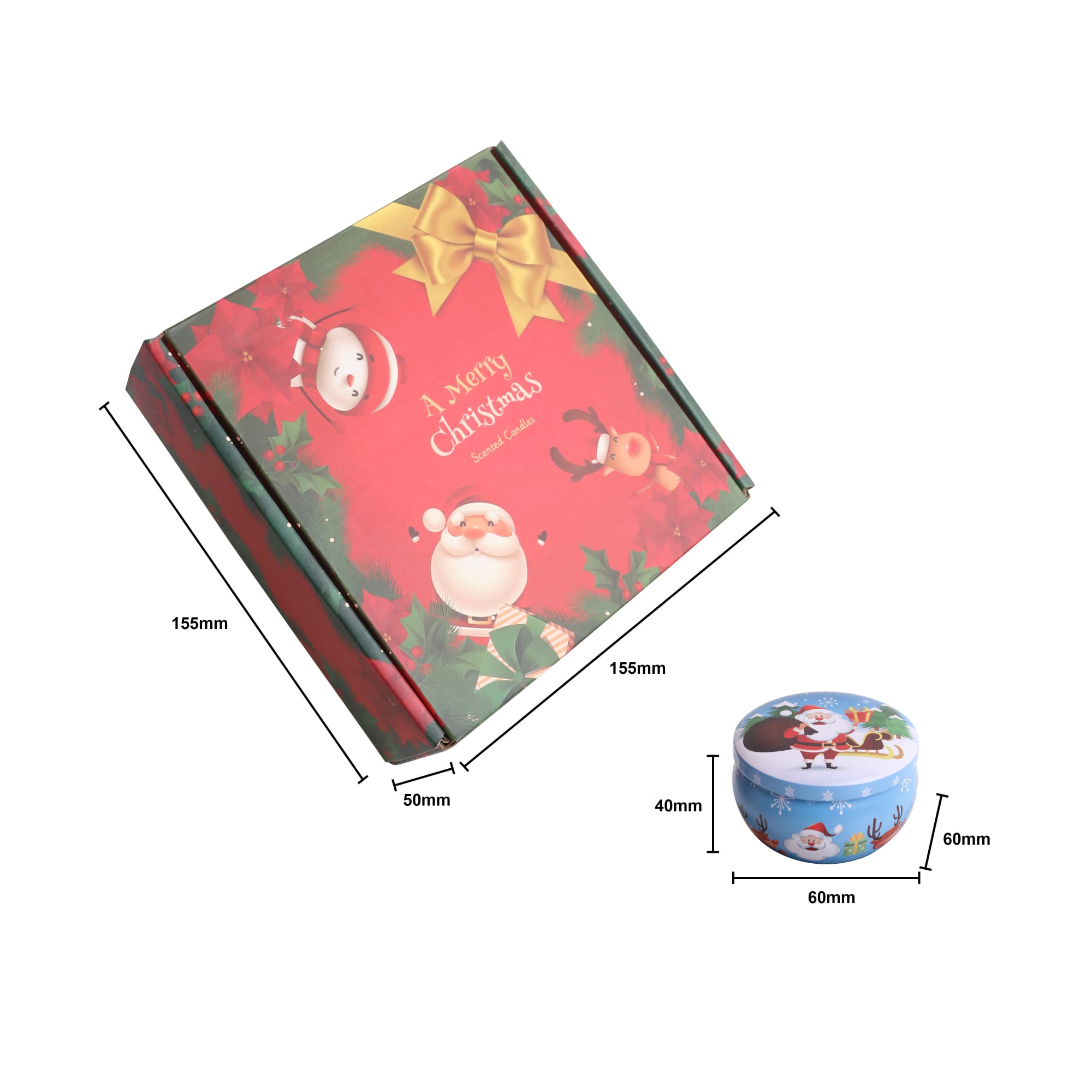 Tin Candle Set (4pcs)