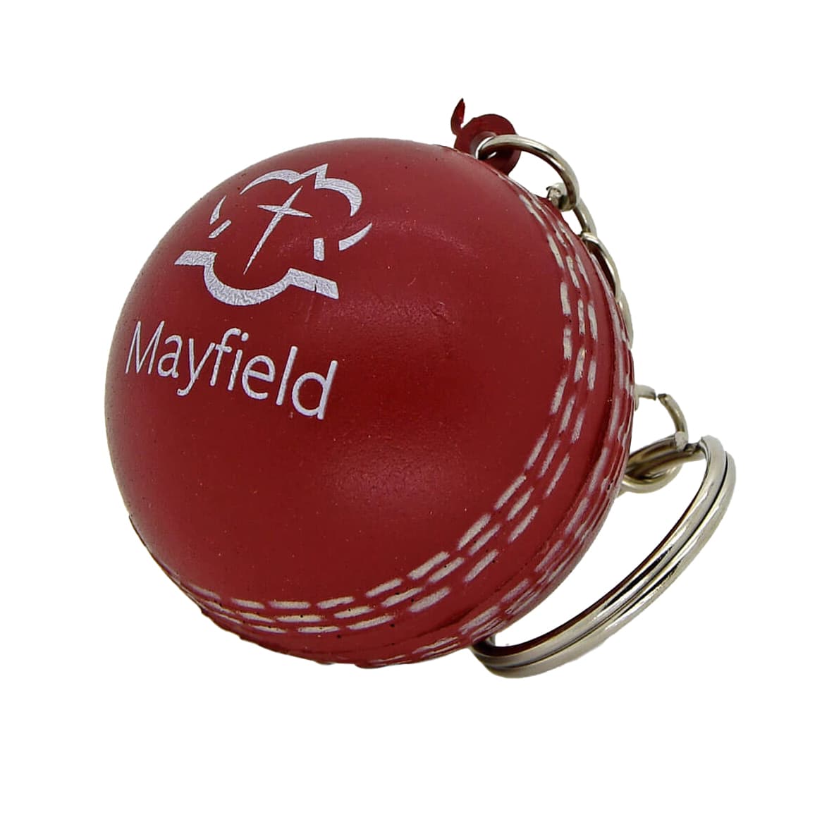 Keyring with Cricket Ball Stress Reliever