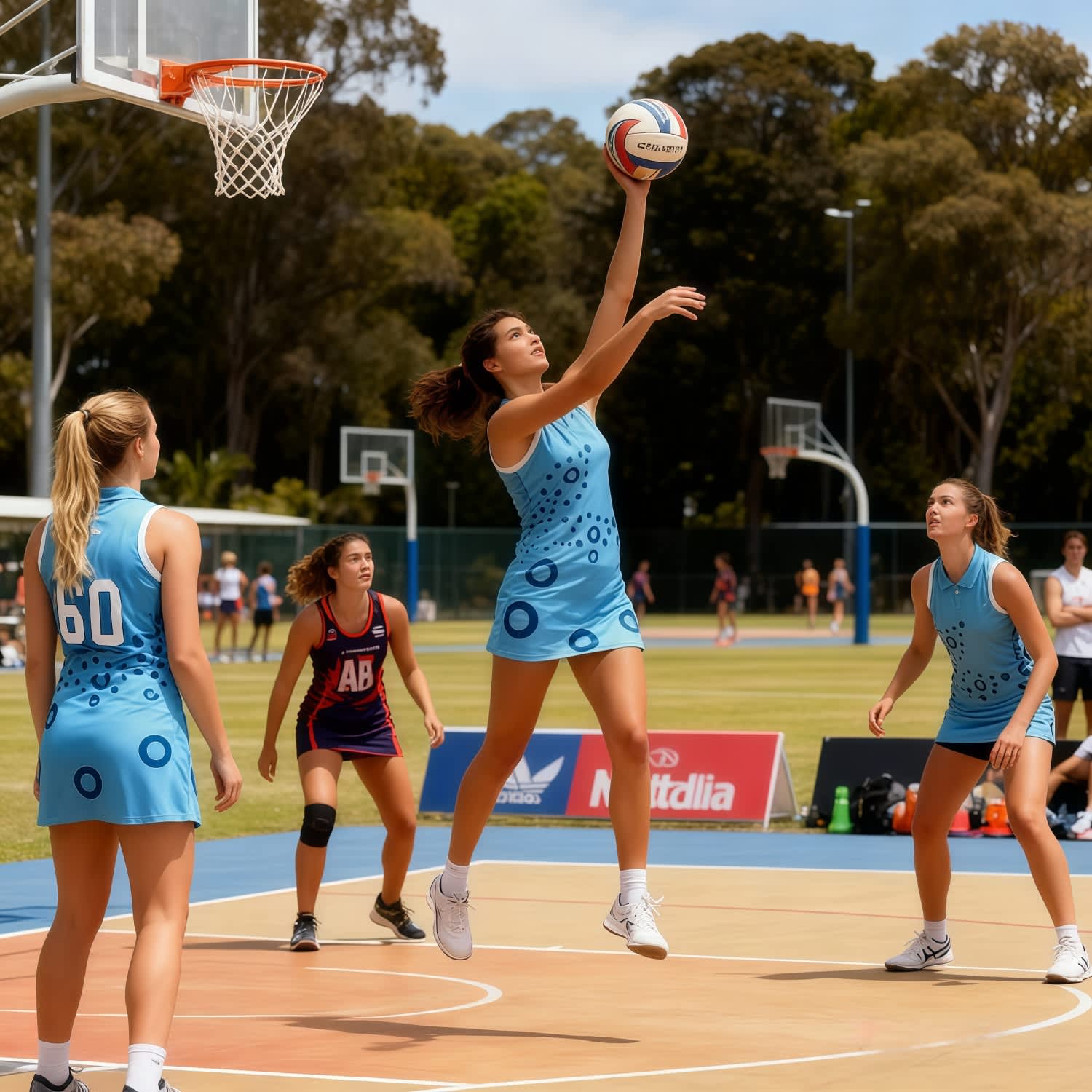 100% Polyester Micro Mesh Sleeveless POLO A-Line Netball Dress