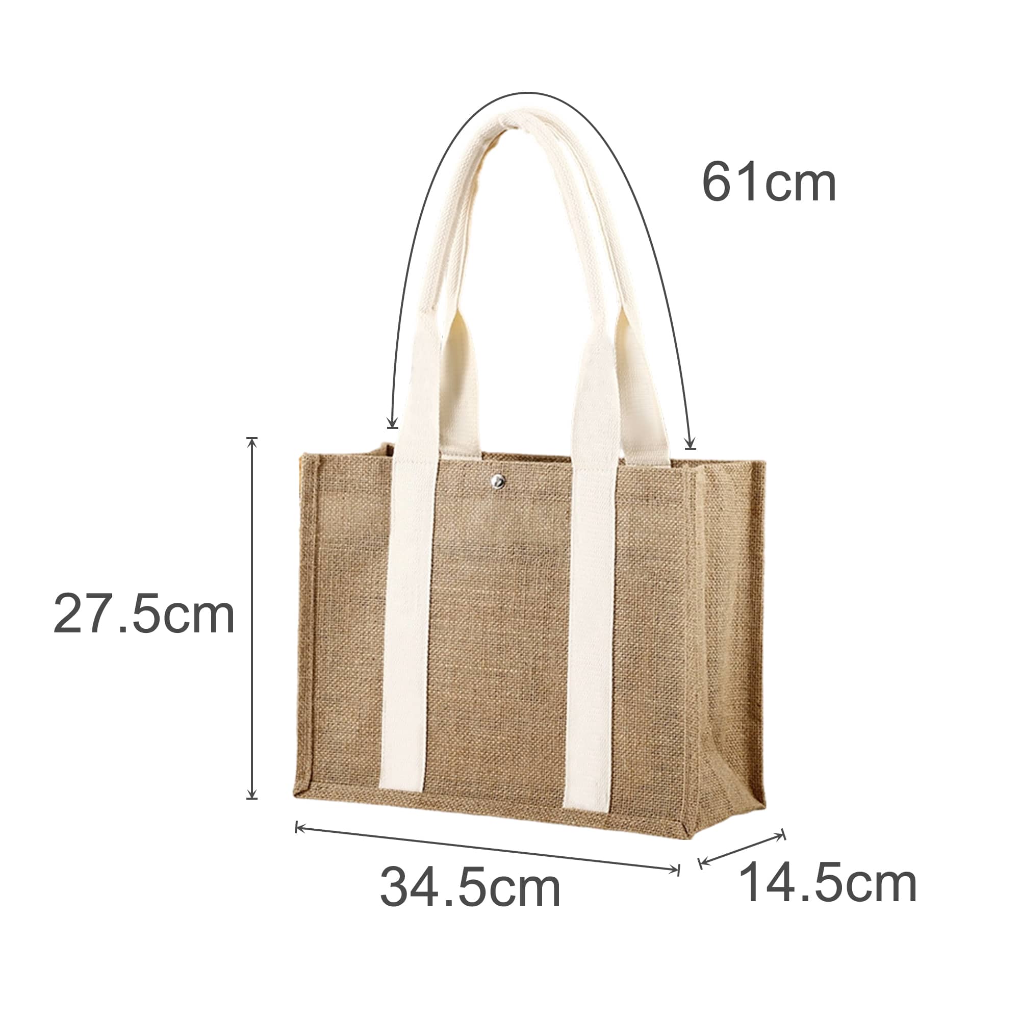 Custom Handle Jute Tote Bag