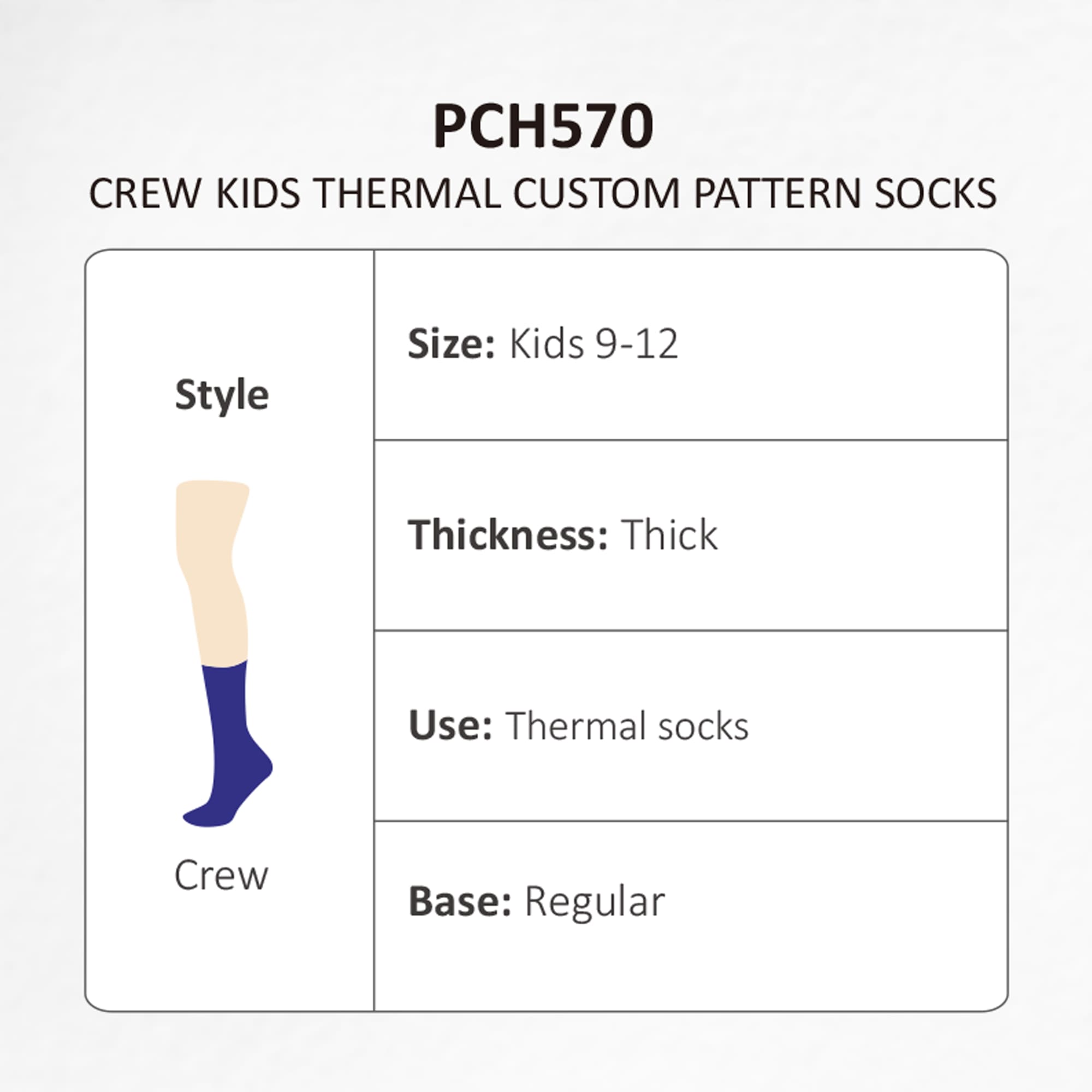 Crew Kids Thermal Custom Pattern Socks