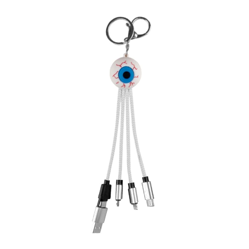 Custom Shape Light Up Charging Cable with Keyring