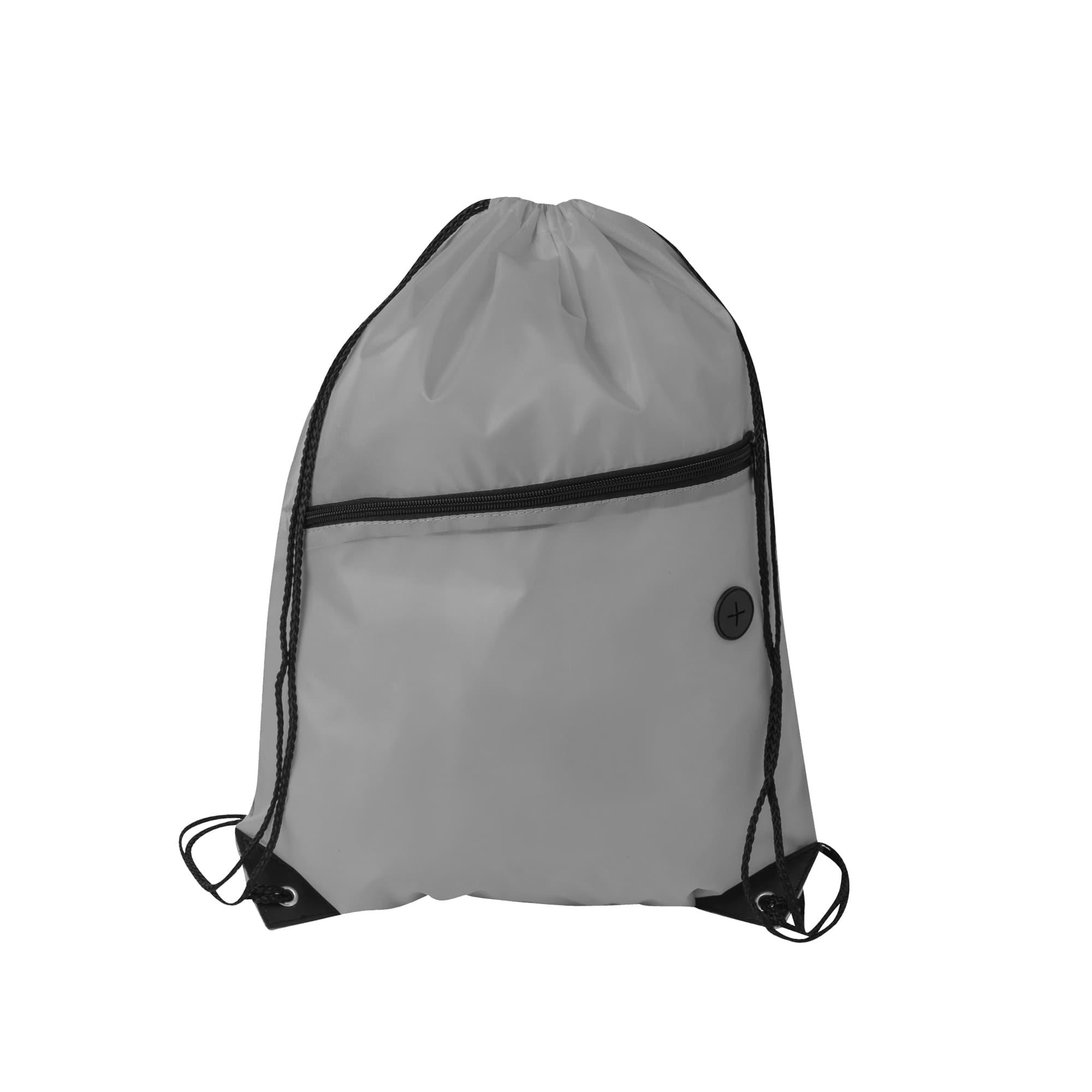Polyester Drawstring Bag with Zippered Pocket