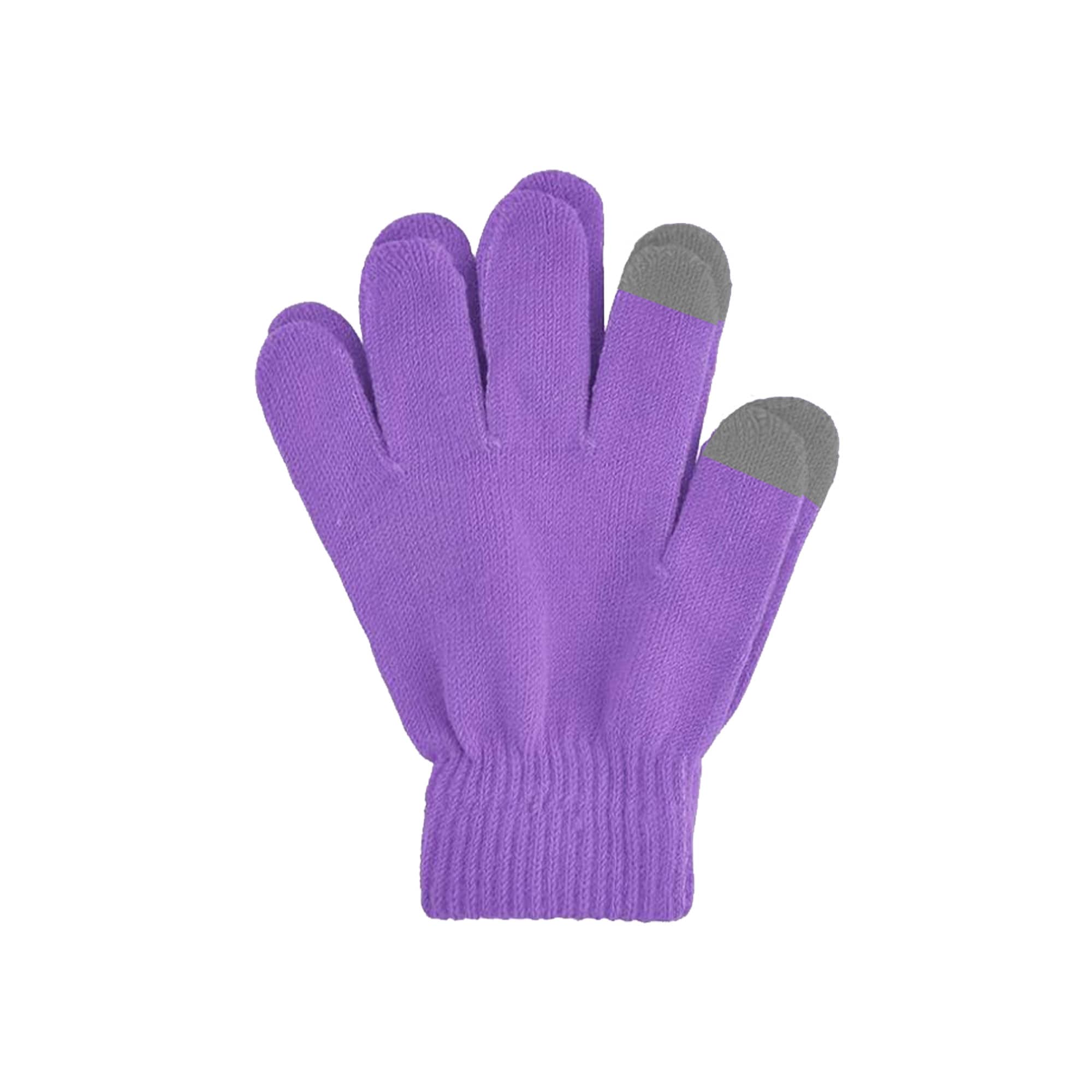 Adults Plain Knitted Gloves with Woven Label