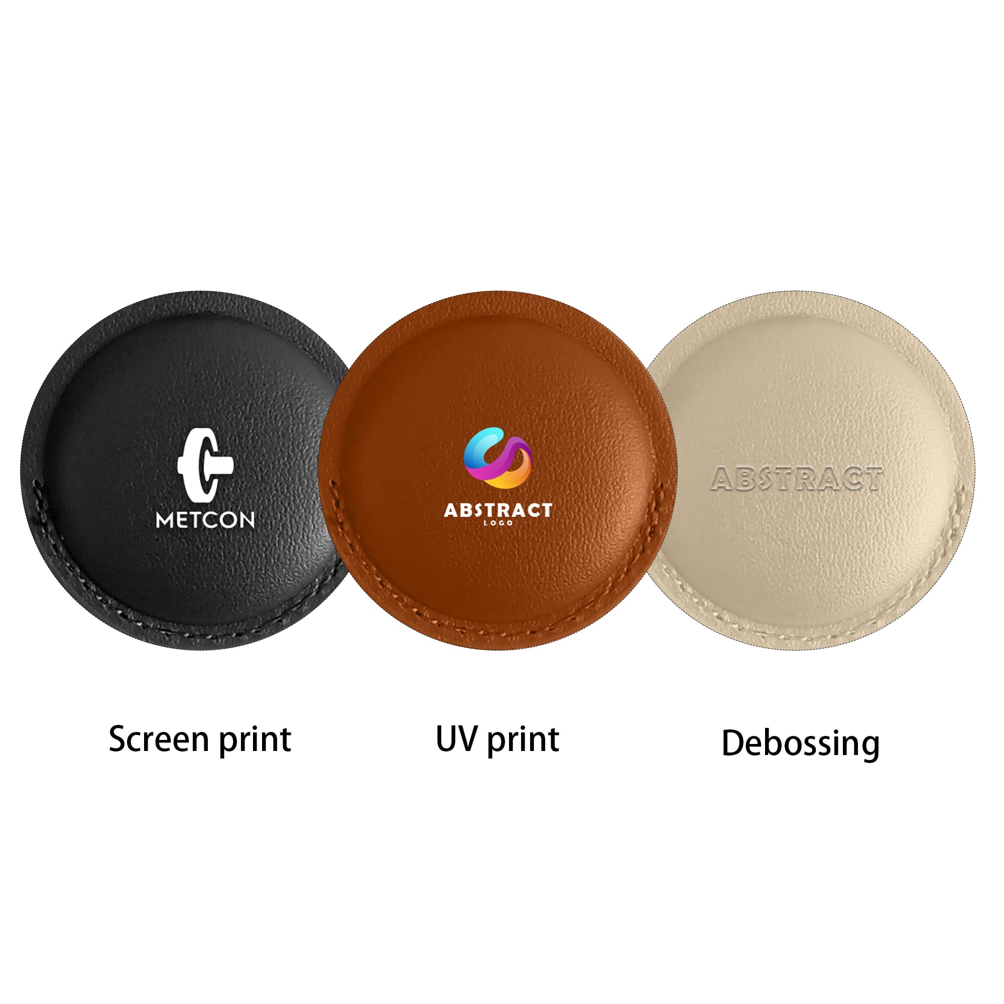 PU Leather AirTag Holder with Keyring