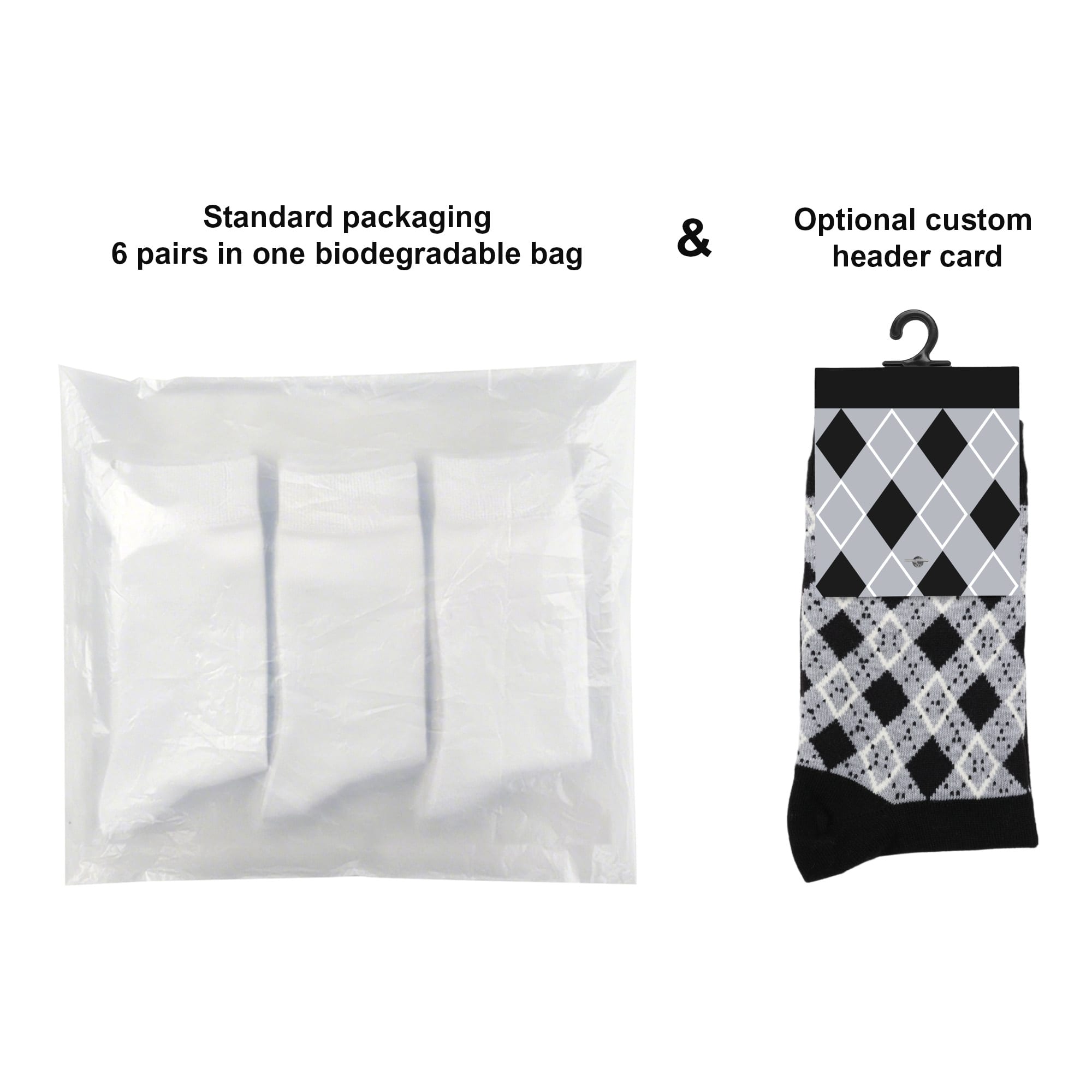 Crew Custom Pattern Woven Bamboo Socks - With Towel Bottom
