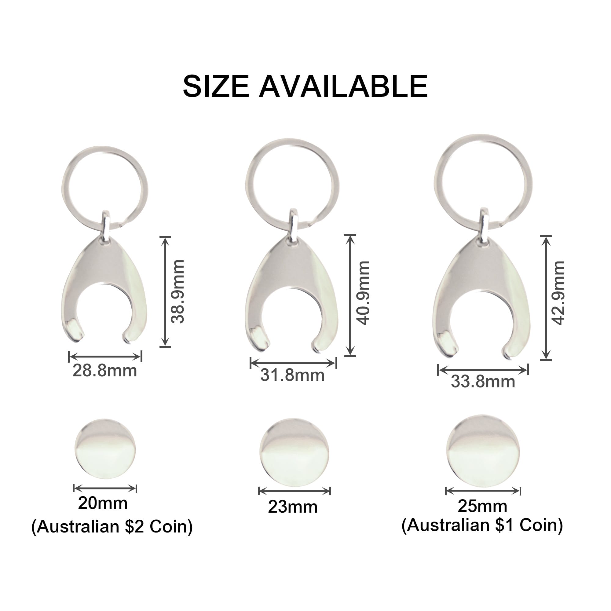 Teardrop Trolley Coin Keyring