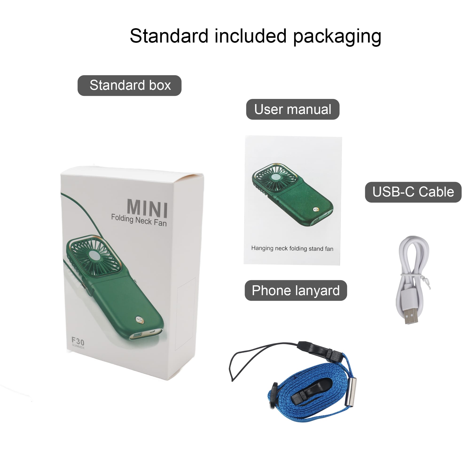 Folding Neck Fan With Phone Stand