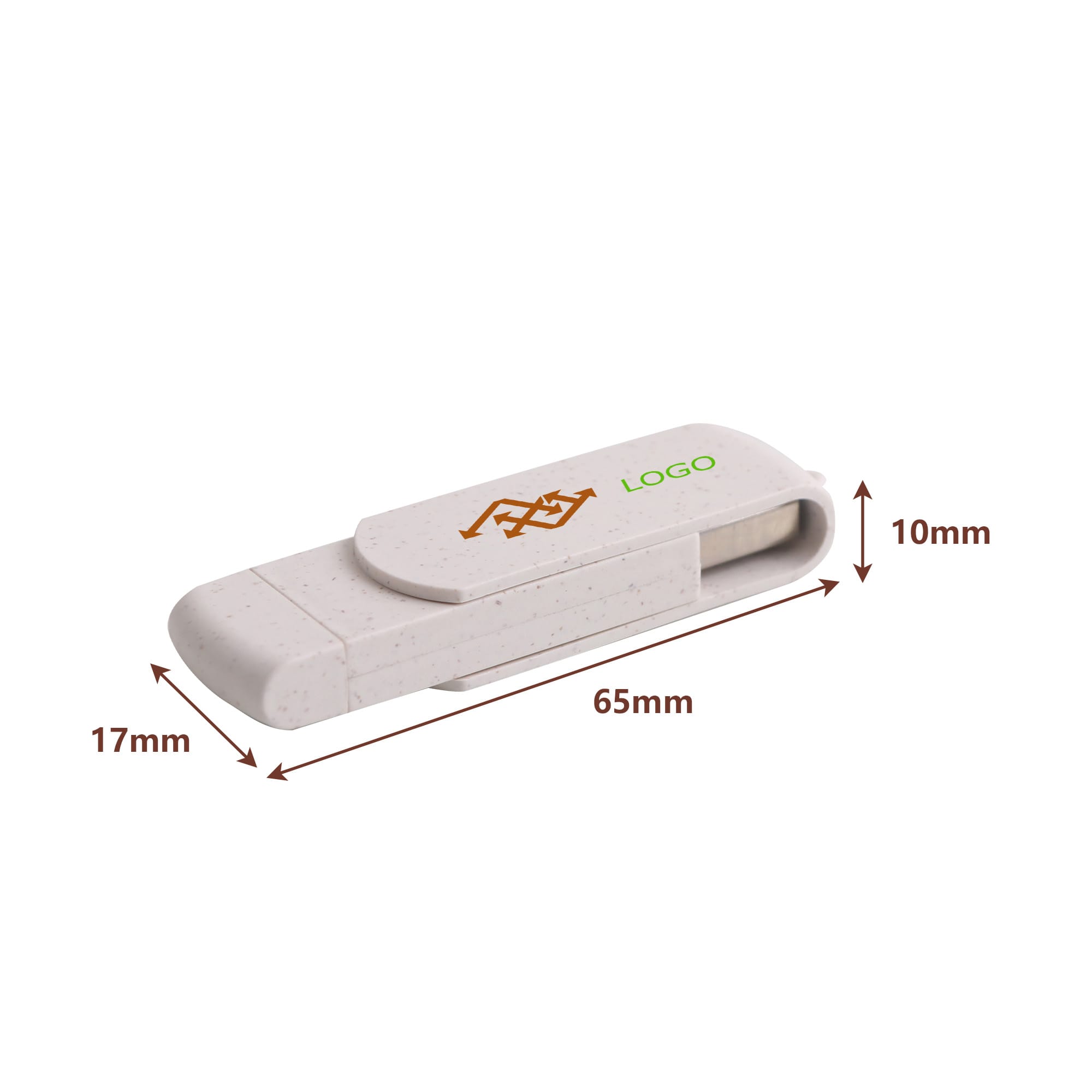 Rotate Wheat Straw Type C Flash Drive