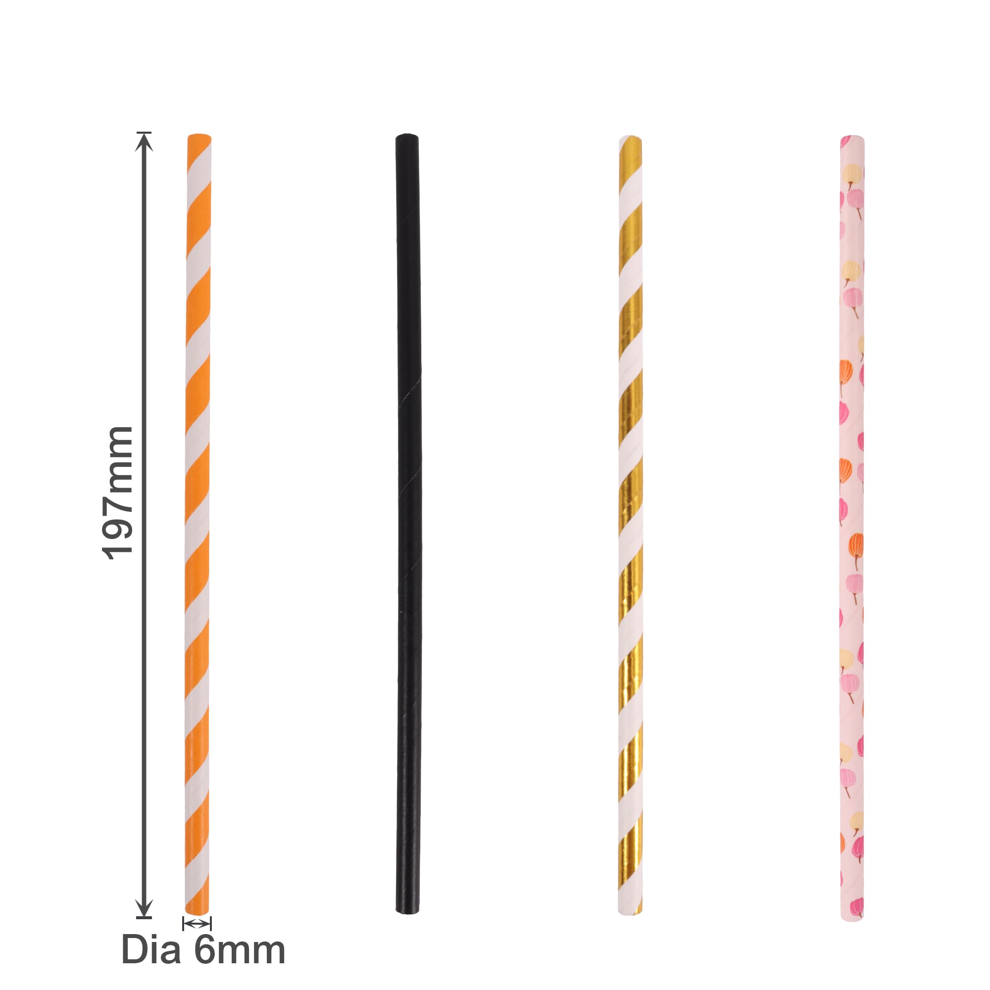 Custom Disposable 4-ply Straight Drinking Paper Straw