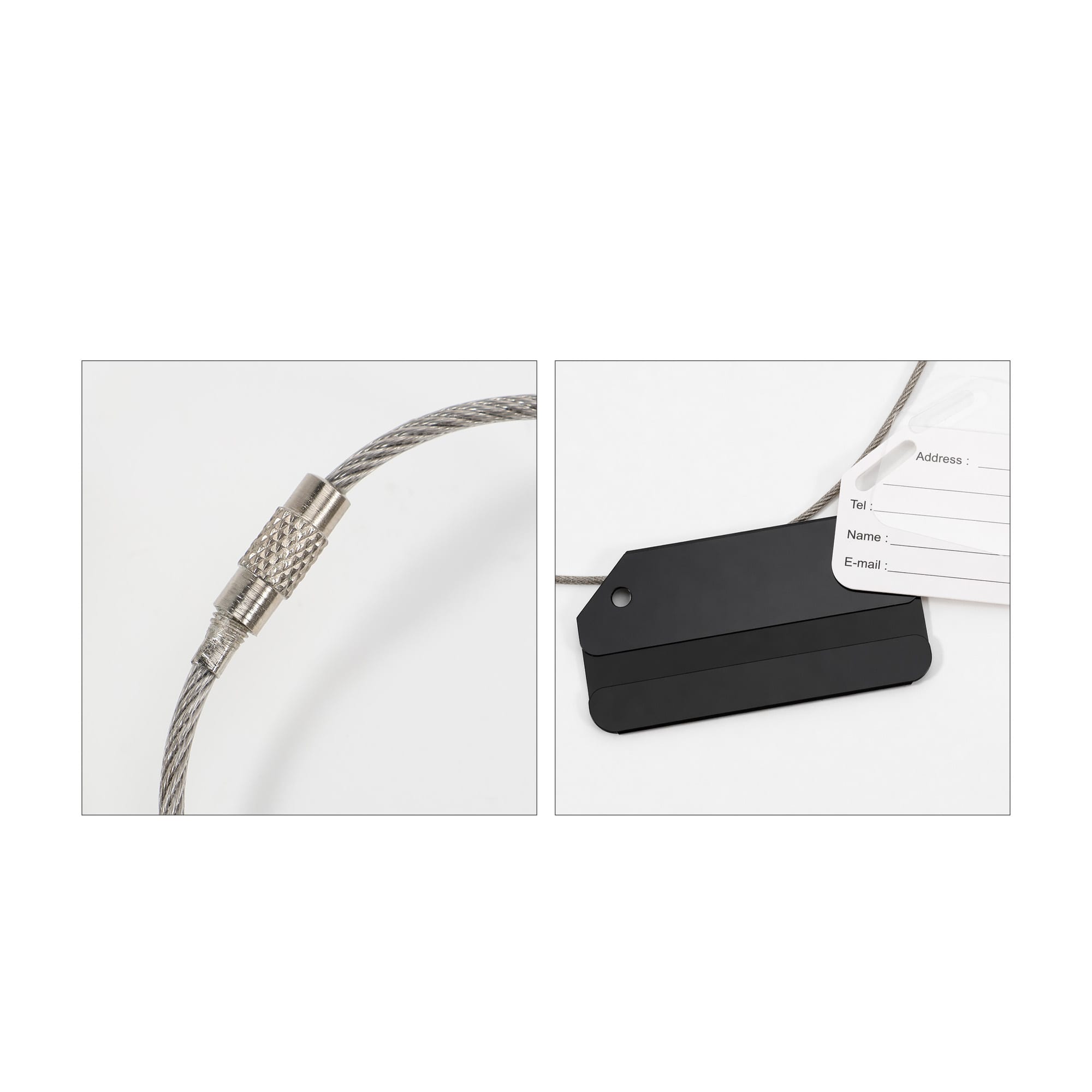 Square Aluminium Luggage Tag B