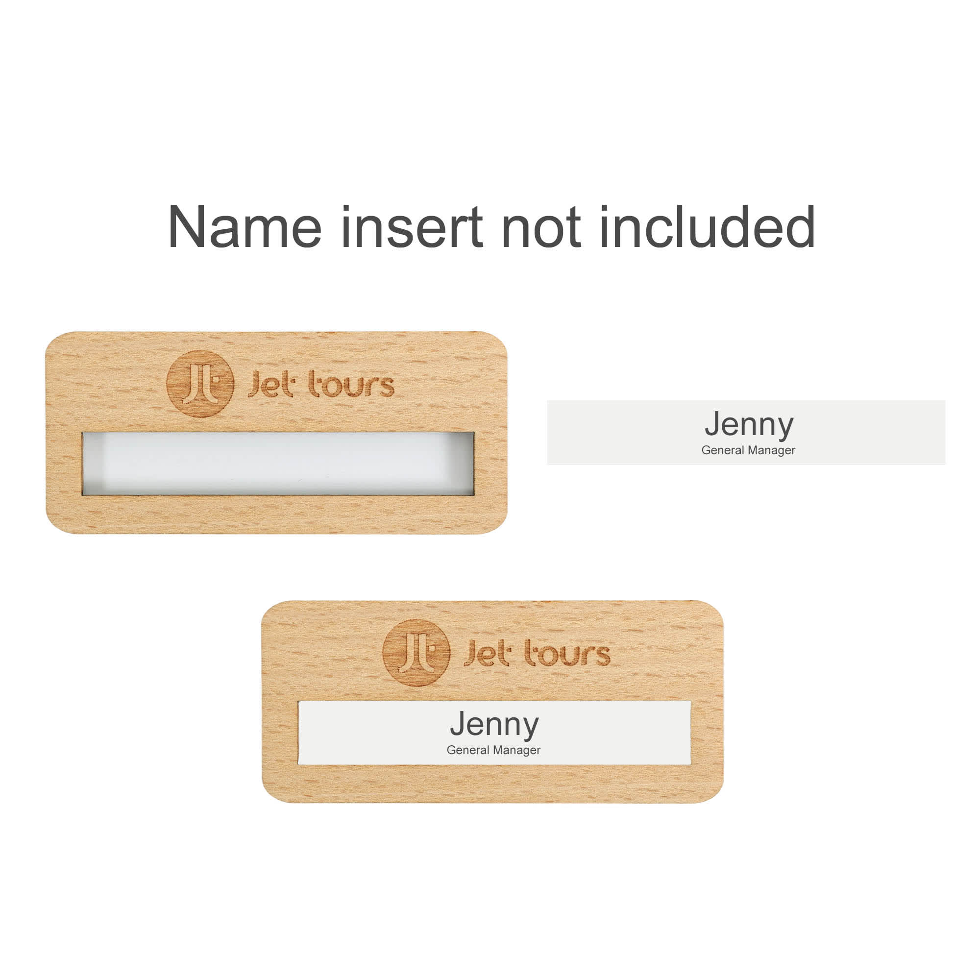 Reusable Wooden Name Badge