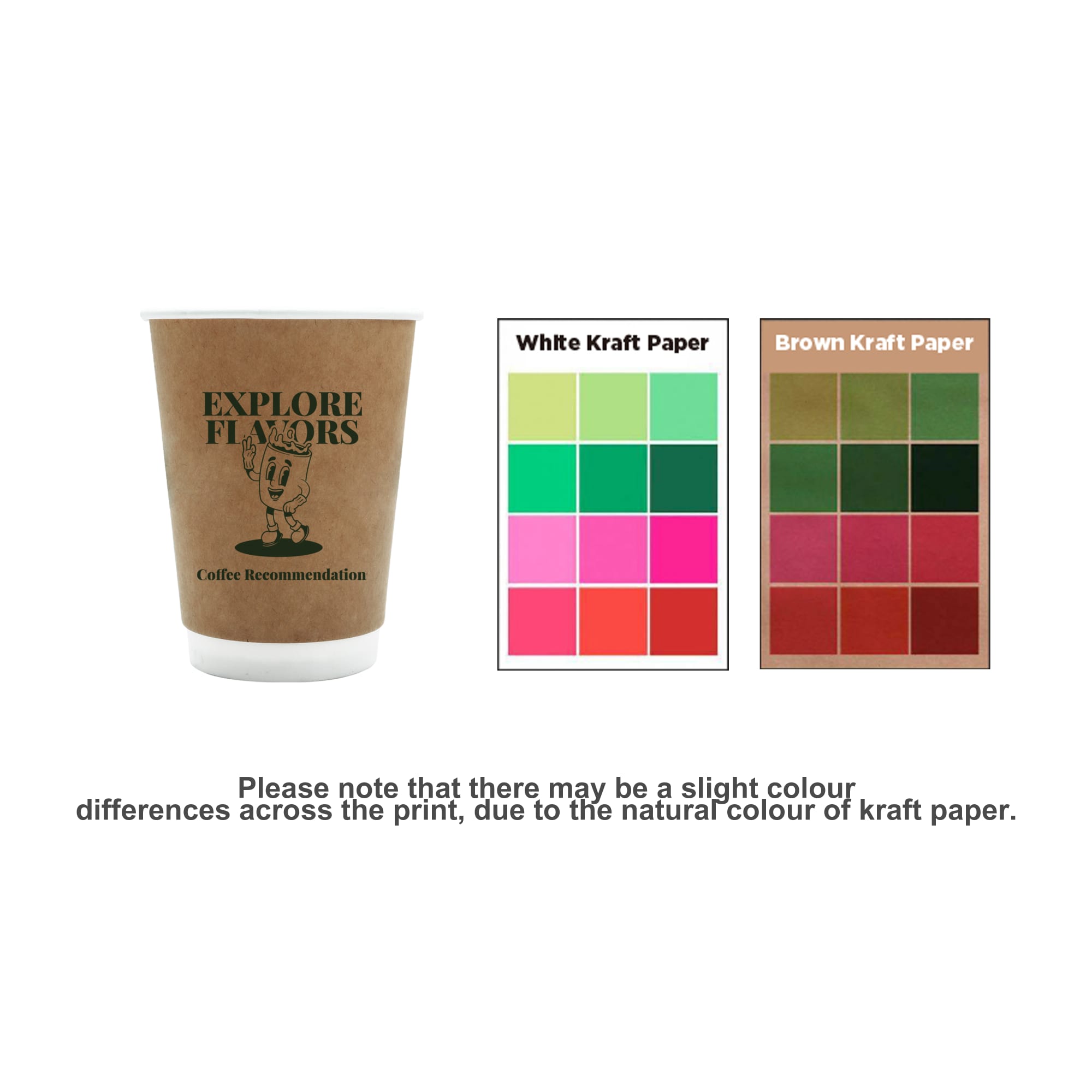 PLA Double Wall Compostable Kraft Paper Cups