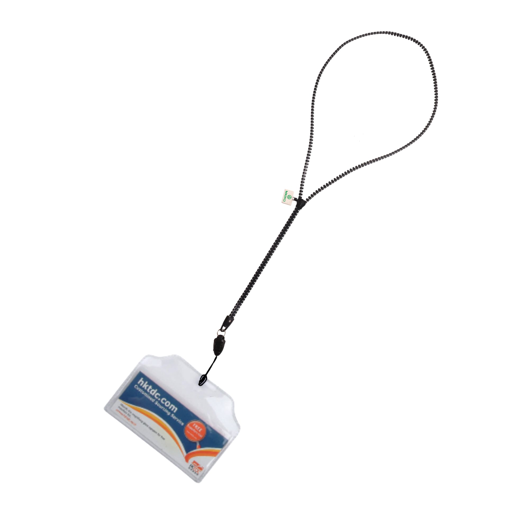 Zipper Lanyard with PVC Tag