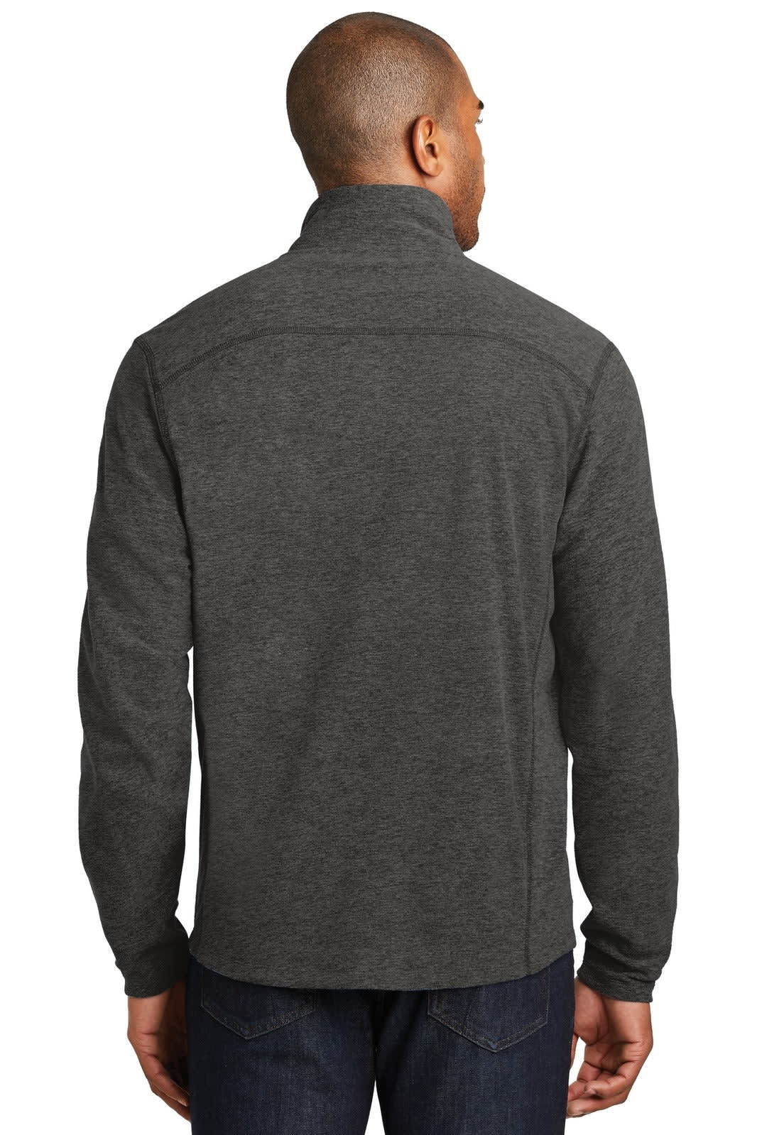 Port Authority Heather Microfleece Full-Zip Jacket