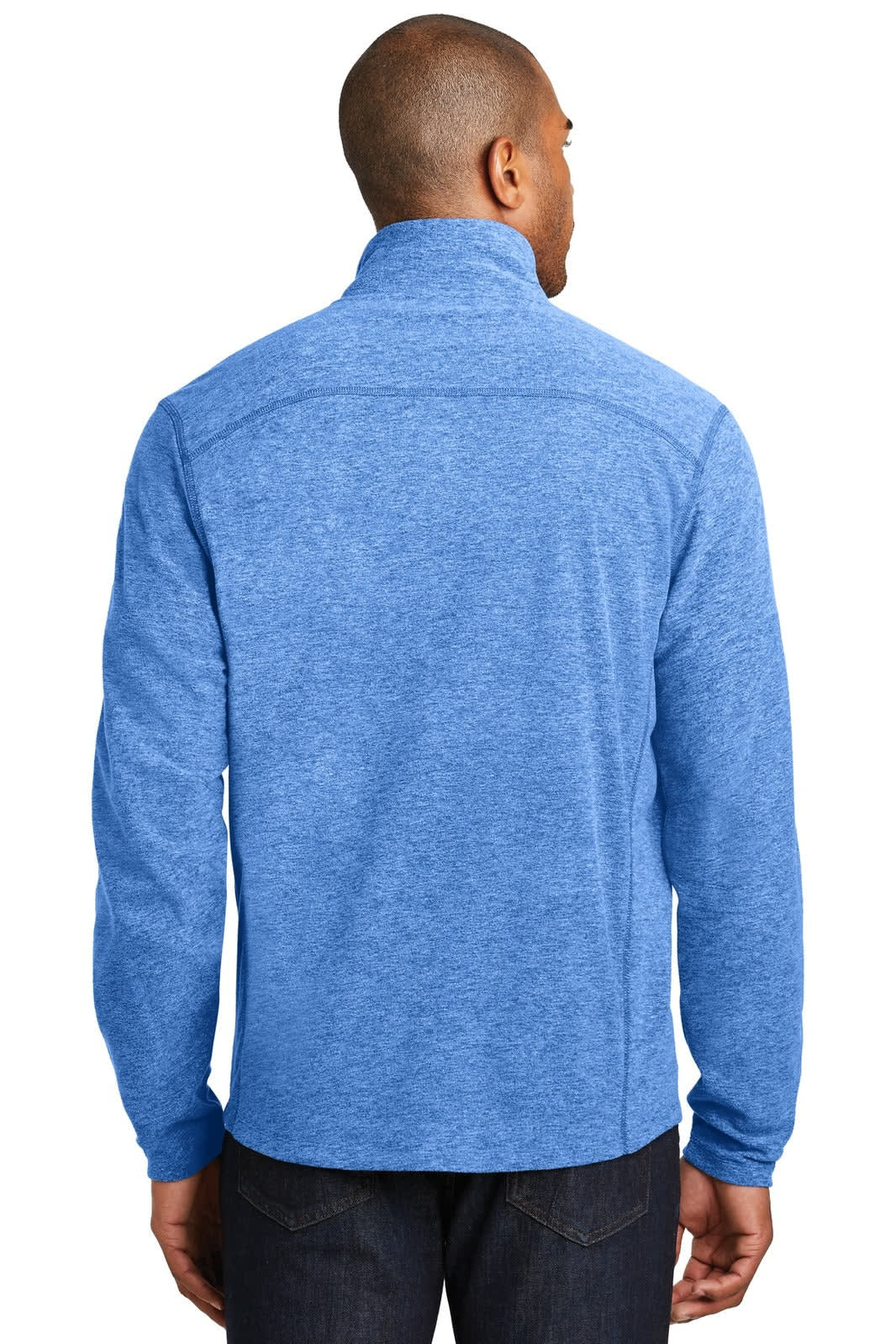Port Authority Heather Microfleece Full-Zip Jacket