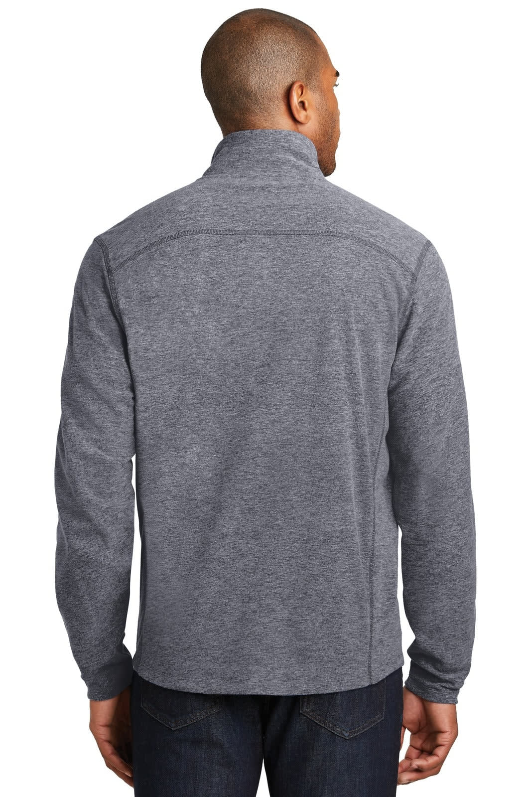 Port Authority Heather Microfleece Full-Zip Jacket