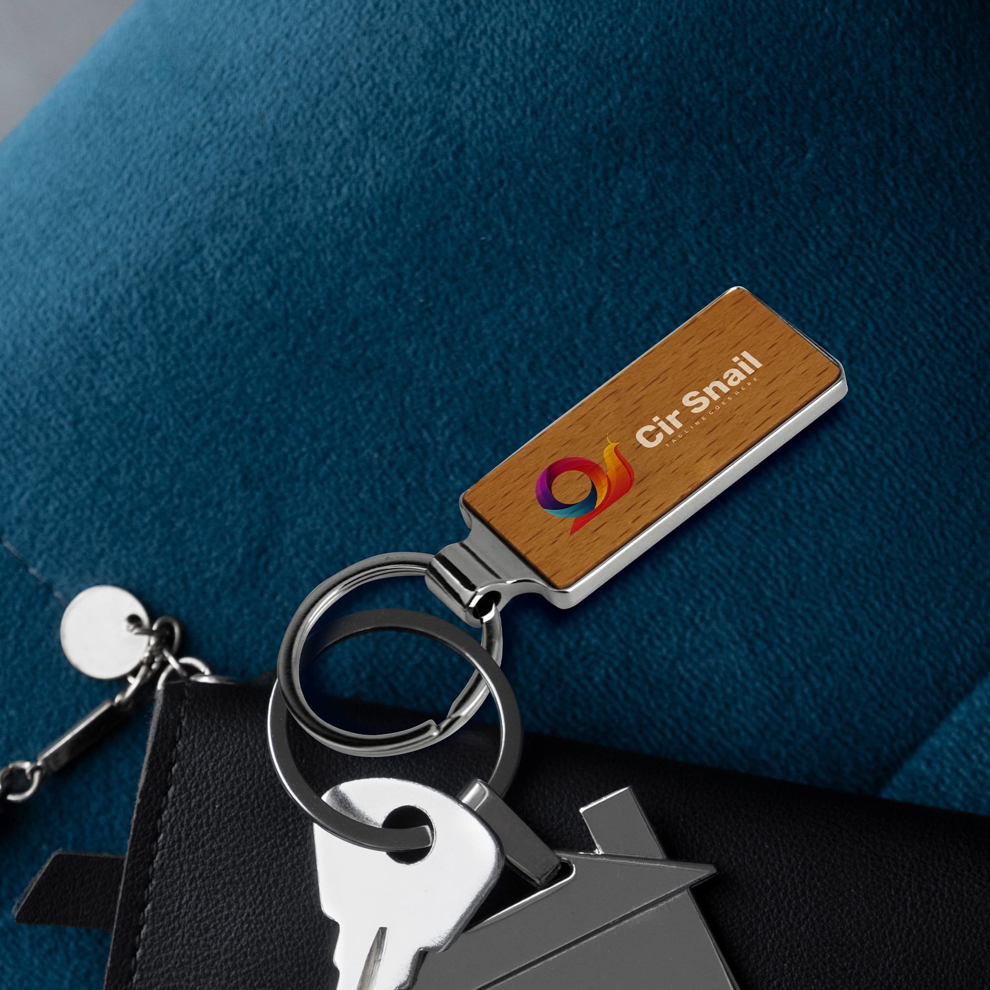 Rectangle Wooden Keyring
