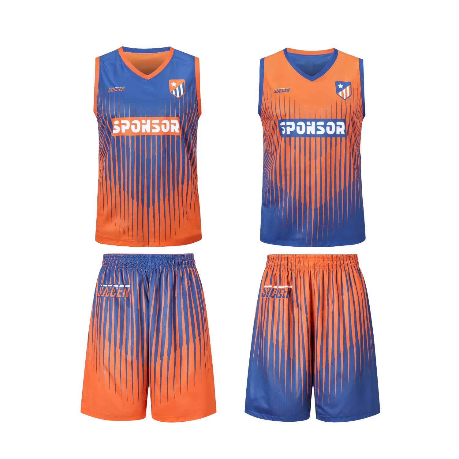 Unisex Adults 100% Polyester Sublimated Reversible Basketball Shorts