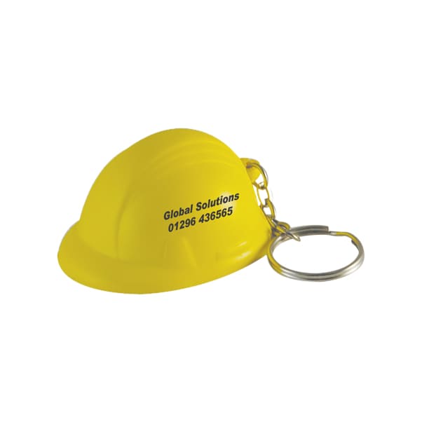 Keyring with Helmet Stress Reliever