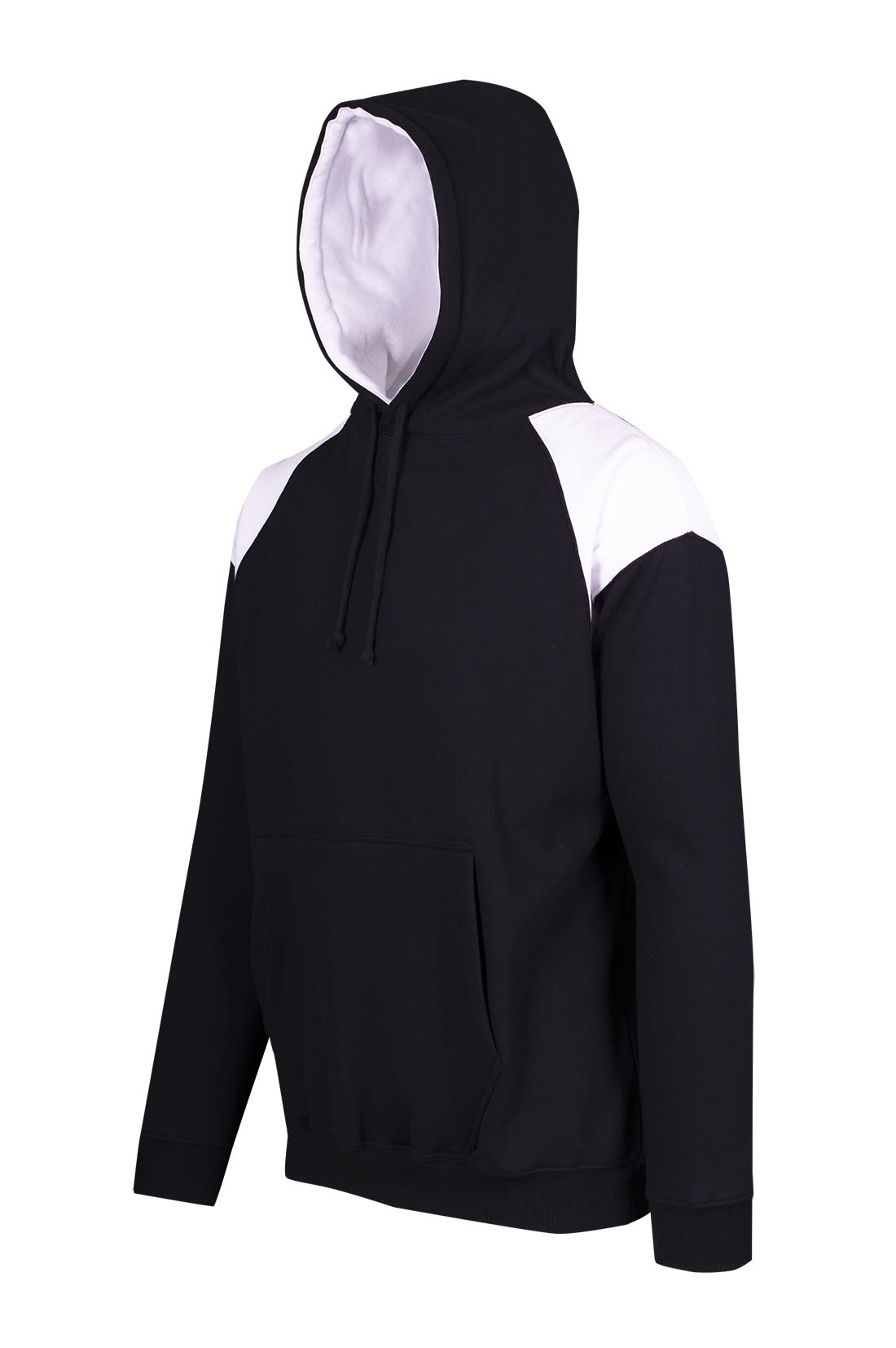 Mens Shoulder Contrast Panel Hoodie