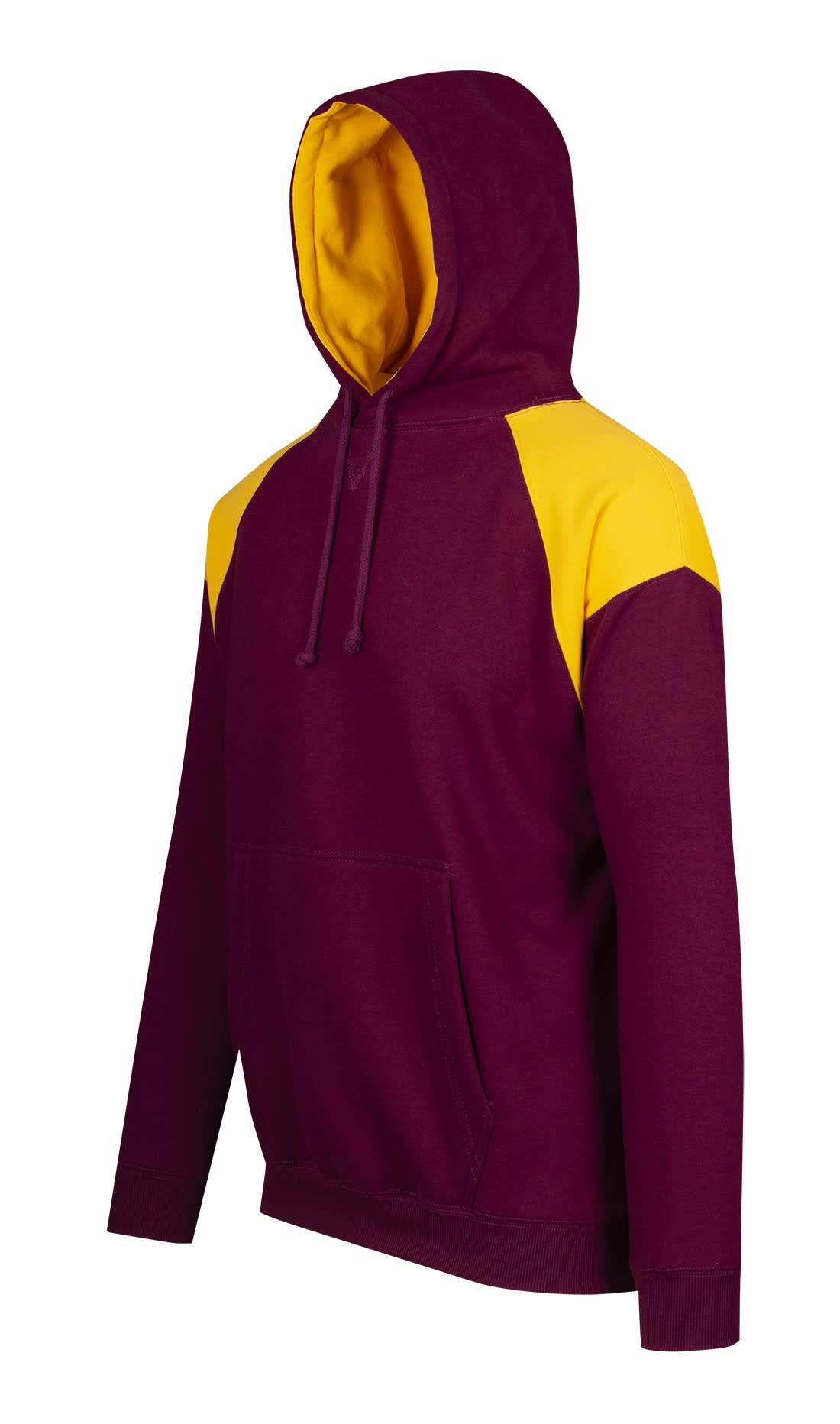 Mens Shoulder Contrast Panel Hoodie