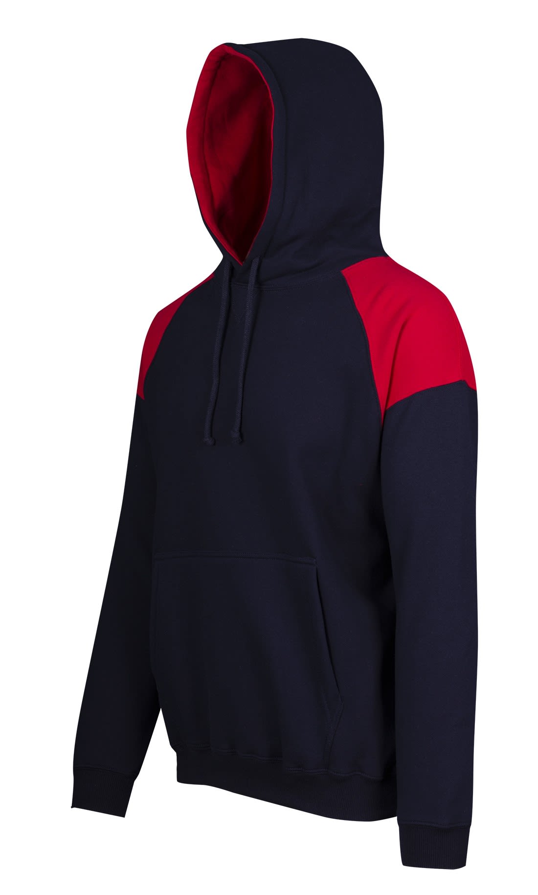 Mens Shoulder Contrast Panel Hoodie