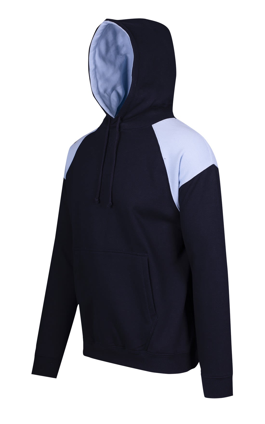 Mens Shoulder Contrast Panel Hoodie