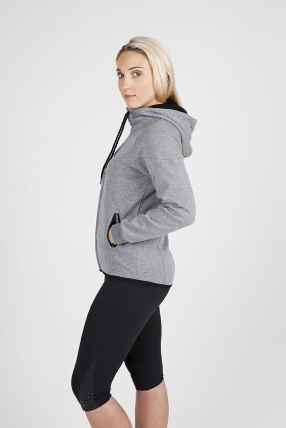Womens/junior 320gsm Soft cotton/bonded polar fleece Hoodie