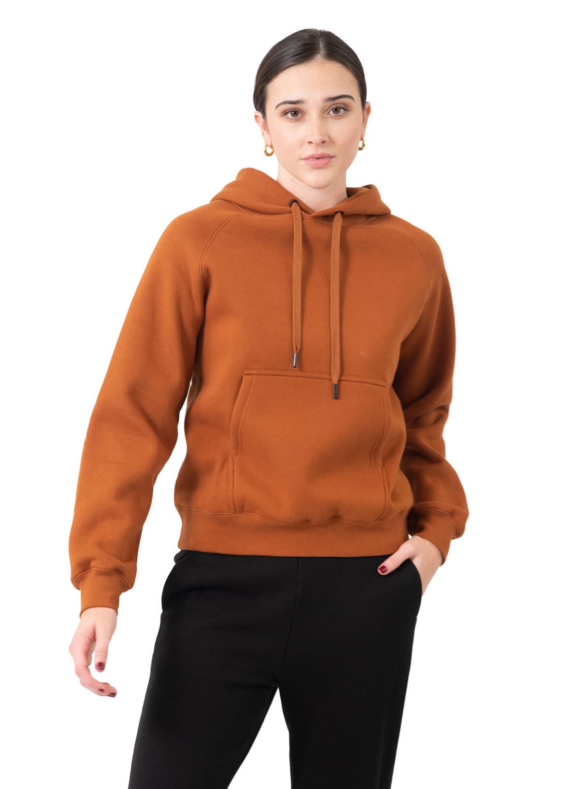 Womens/Junior Cotton Care Kangaroo Pocket Hoodie