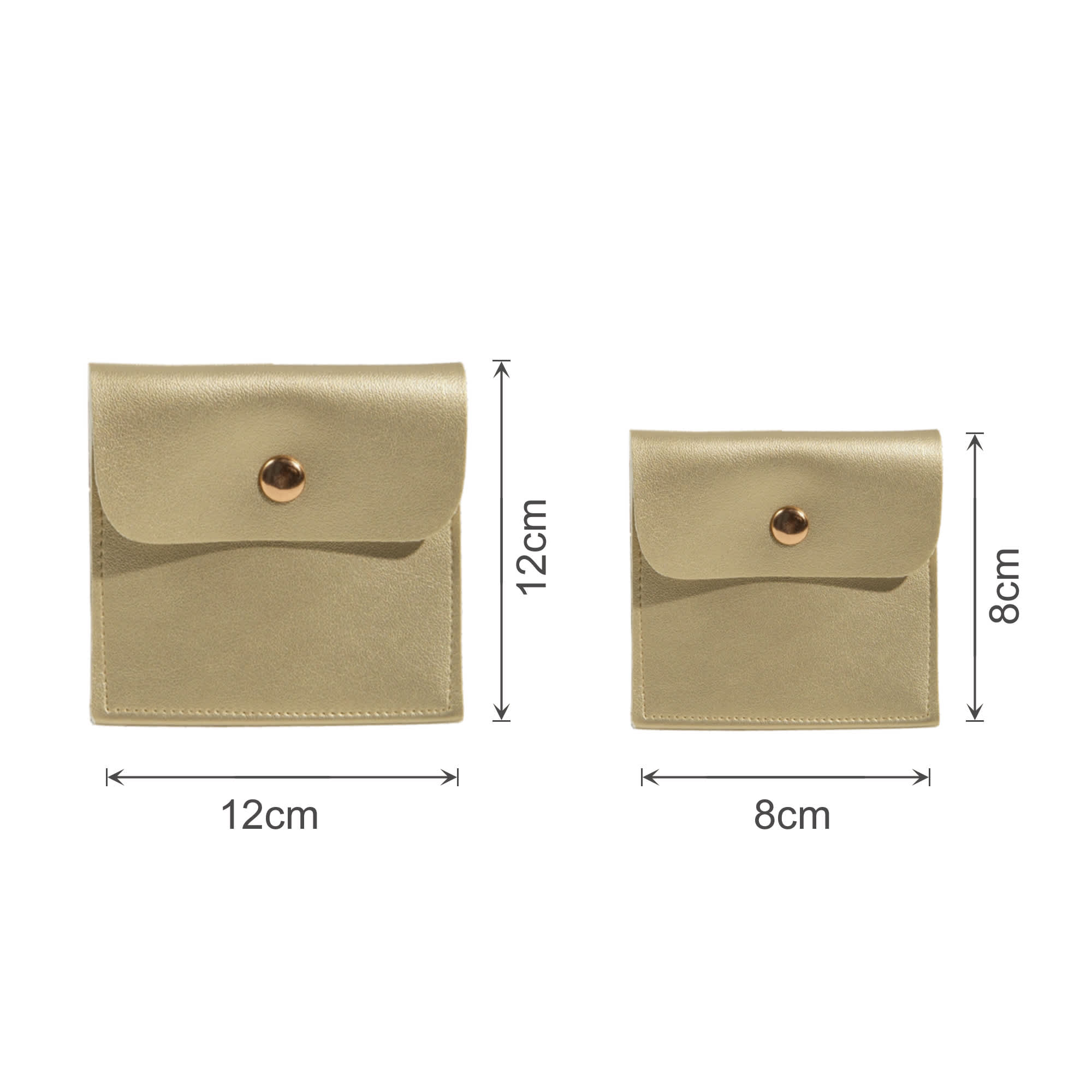 Square PU Leather Jewellery Pouch