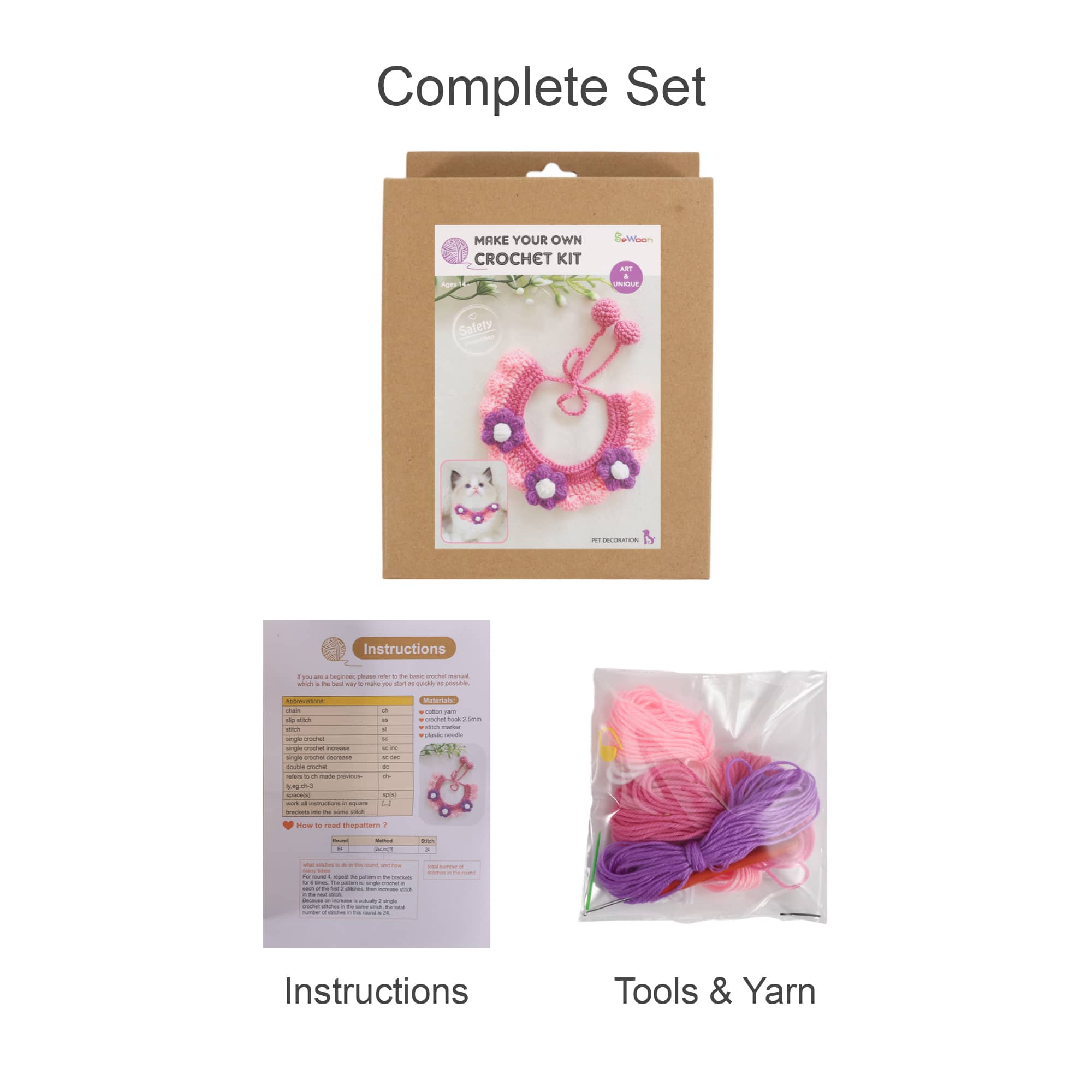 Custom Pet Bib Crochet Kit
