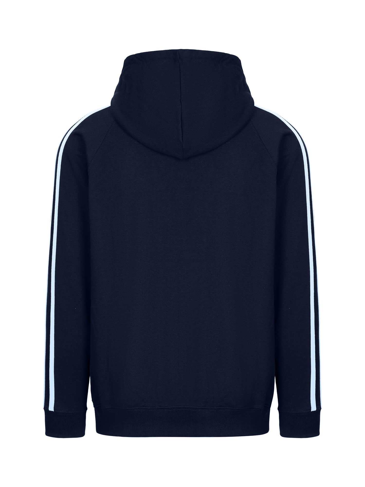 Mens Unbrushed Stripe Sleeve Hoodie