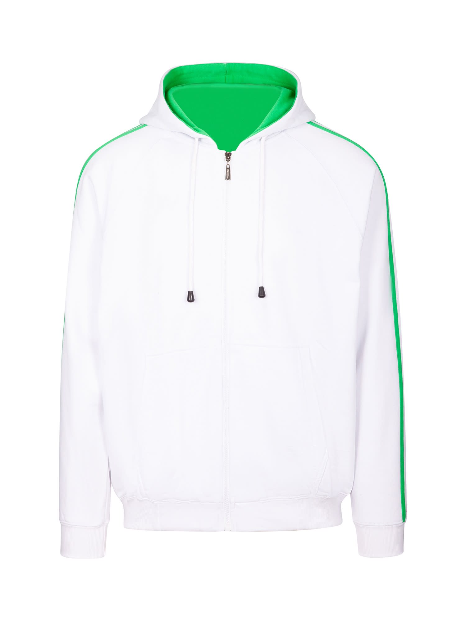 Mens Unbrushed Stripe Sleeve Hoodie