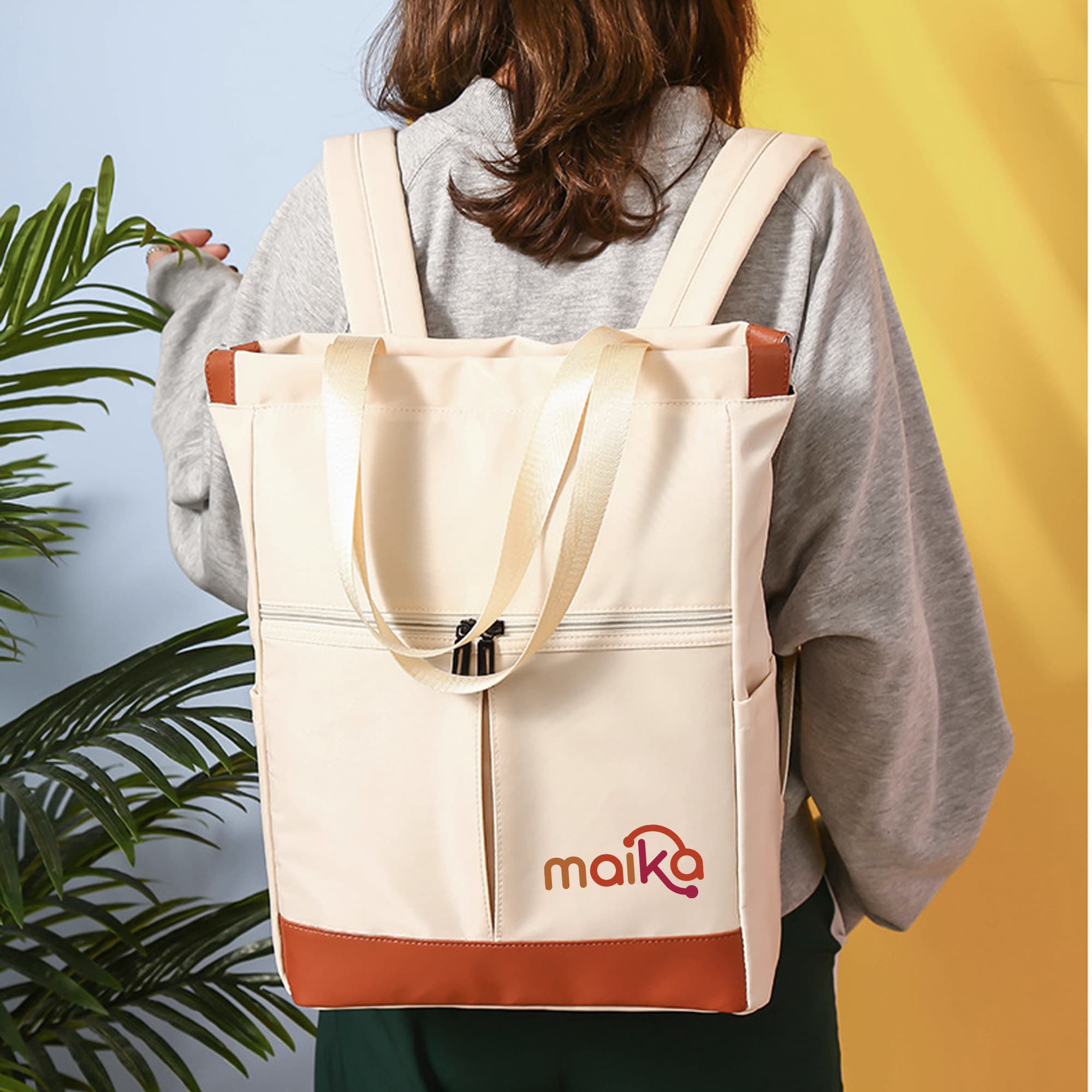 Convertible Nylon Backpack to Tote Bag