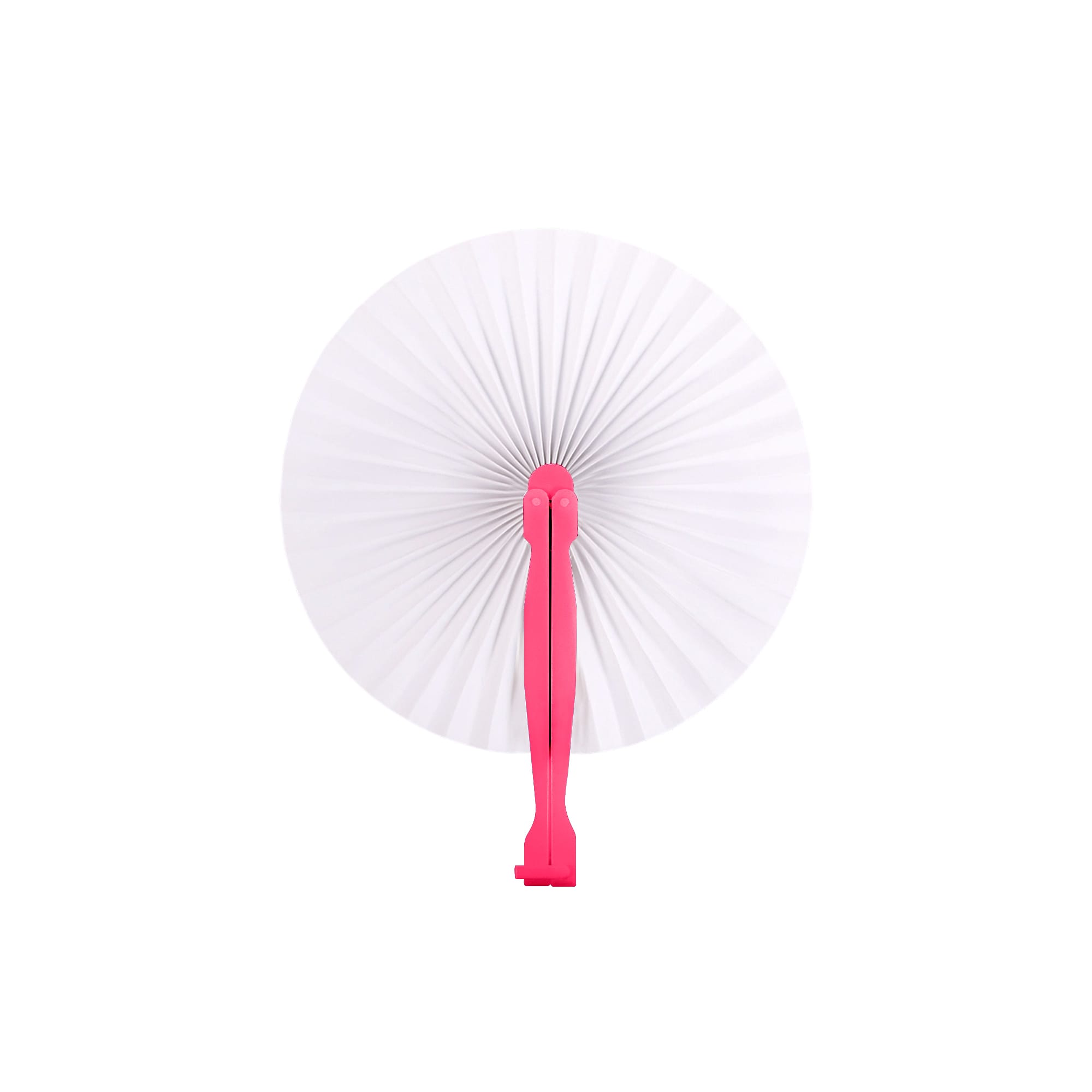 Round Plastic Handle Paper Fan