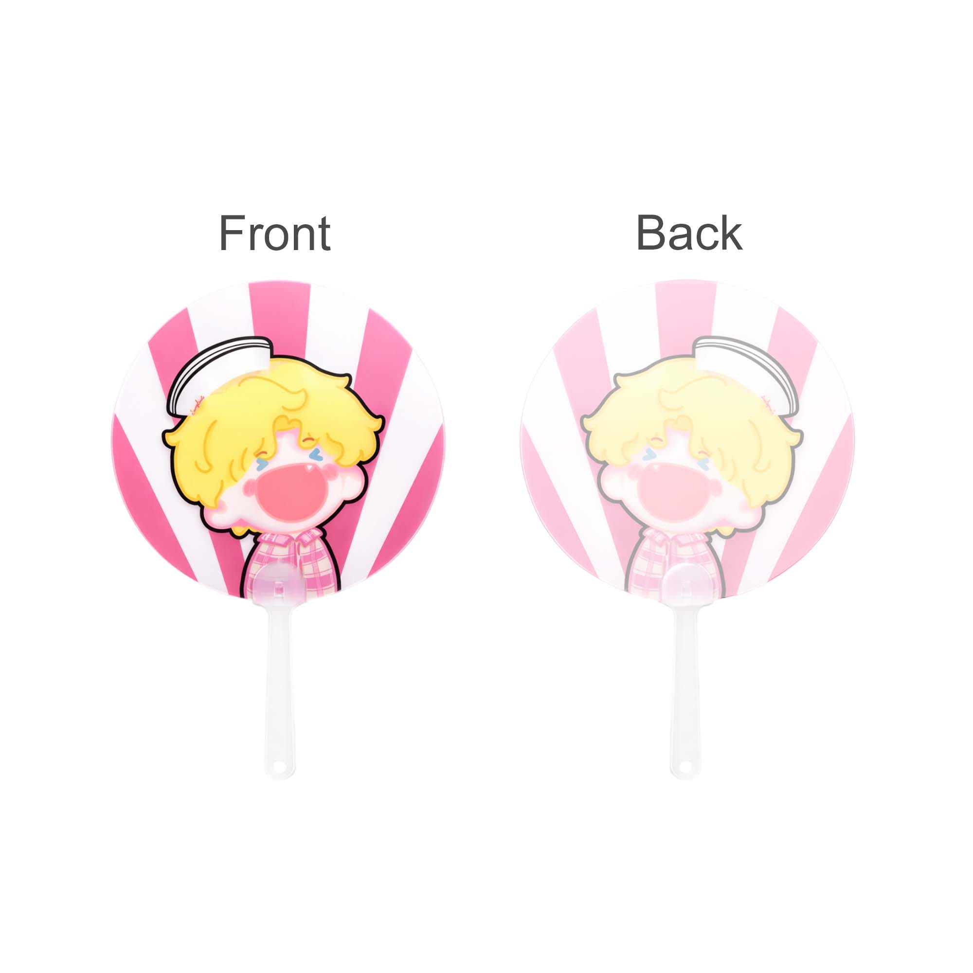 Custom Shape Transparent PVC Hand Fan A