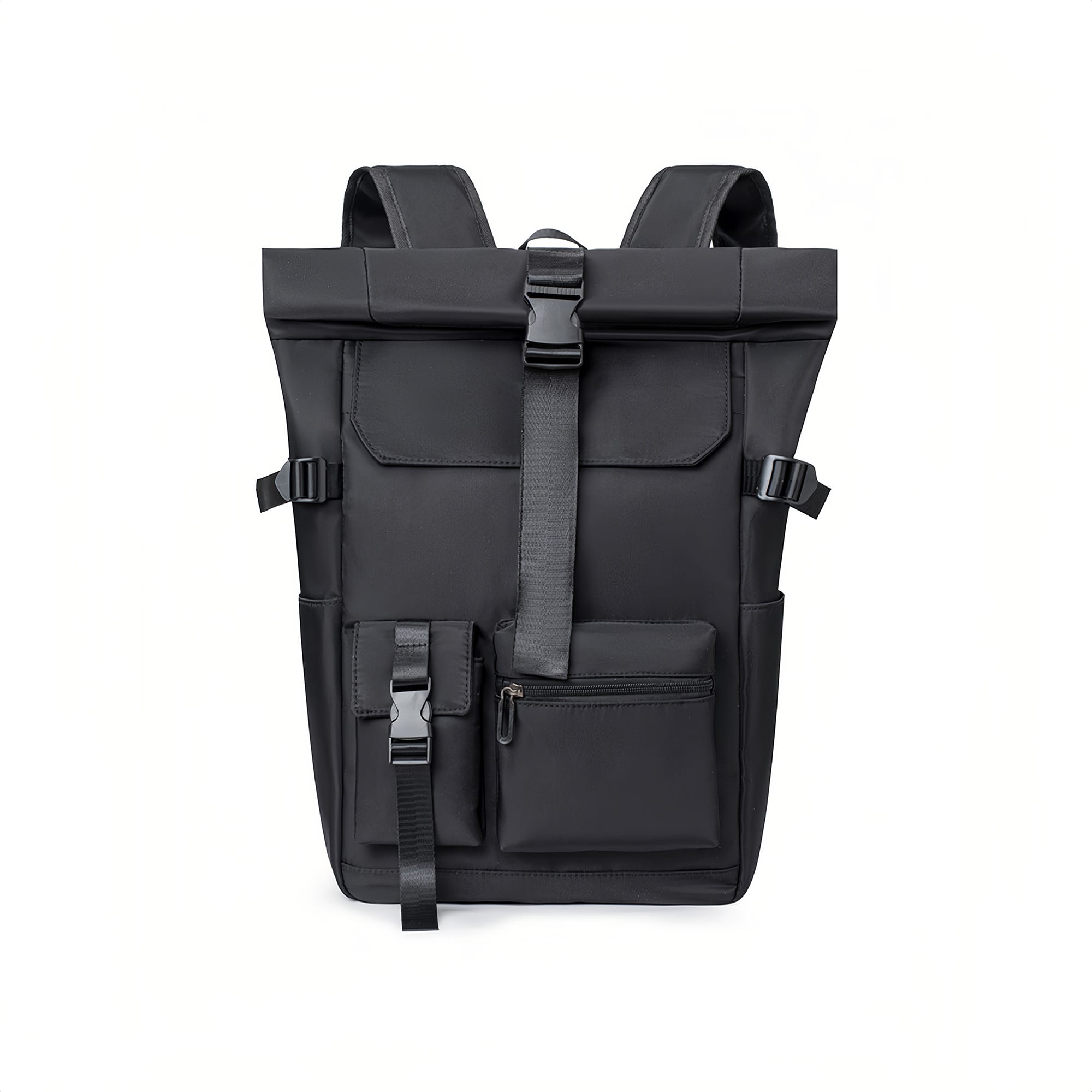 Multi-pocket Roll Top Backpack