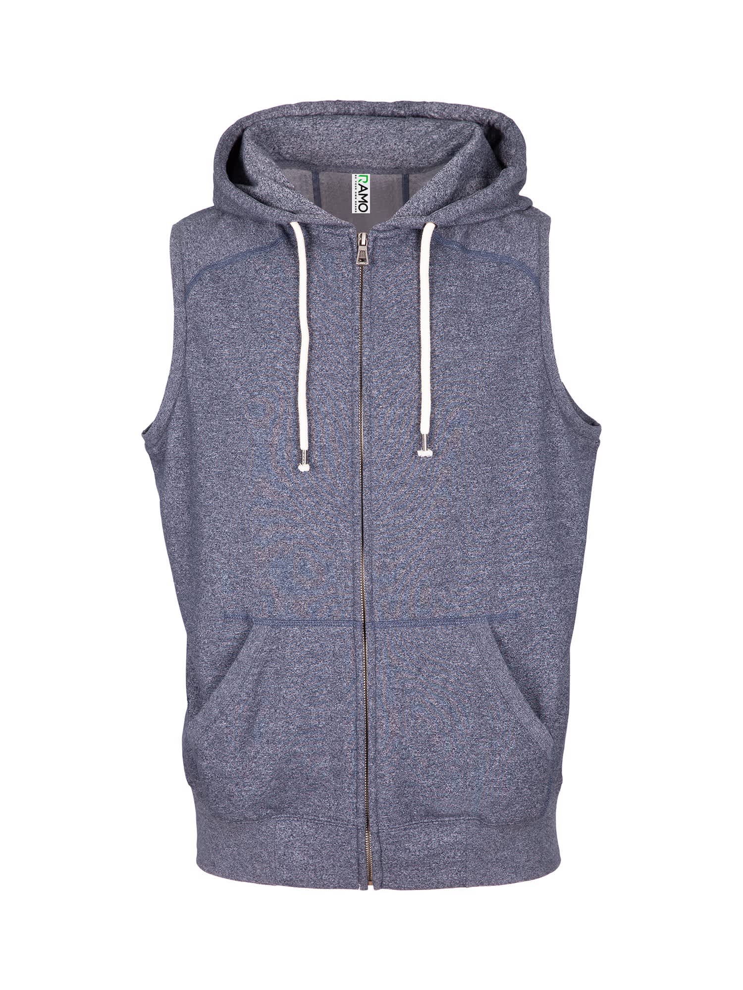 Mens Heather SLEEVELESS ZIP Hoodies - Greatness Range