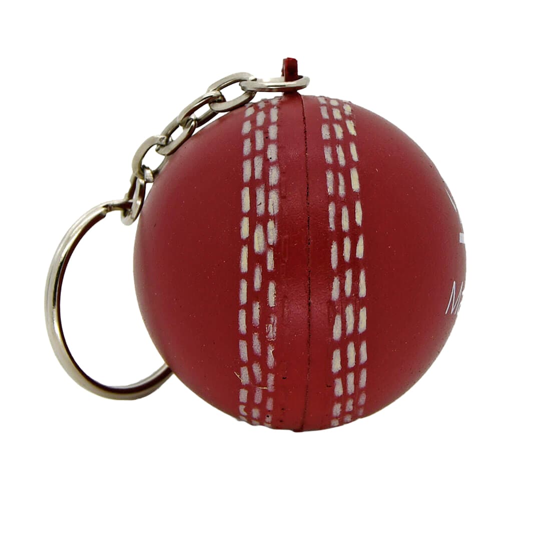 Keyring with Cricket Ball Stress Reliever
