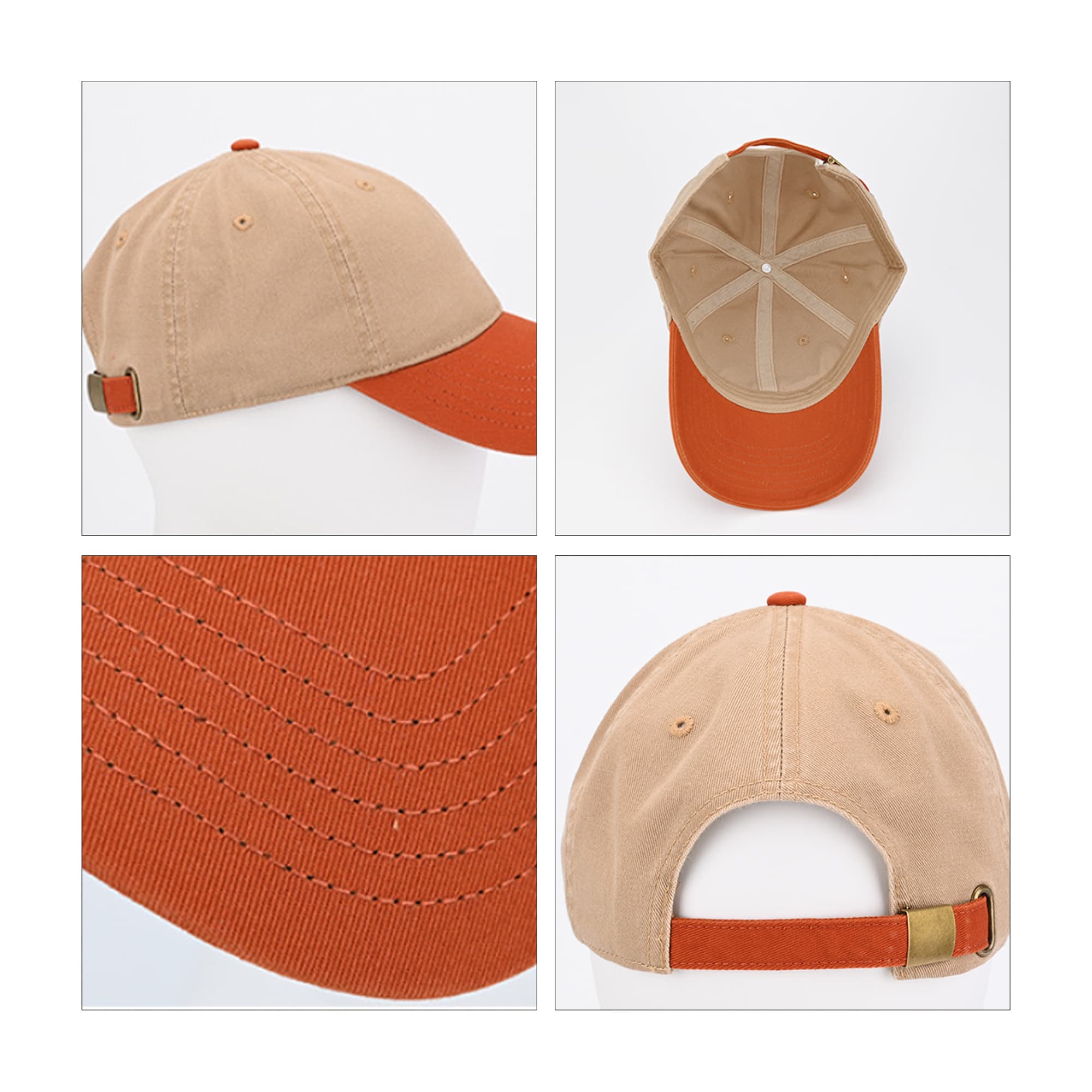 6 Panel Solid Color Fashion Cap