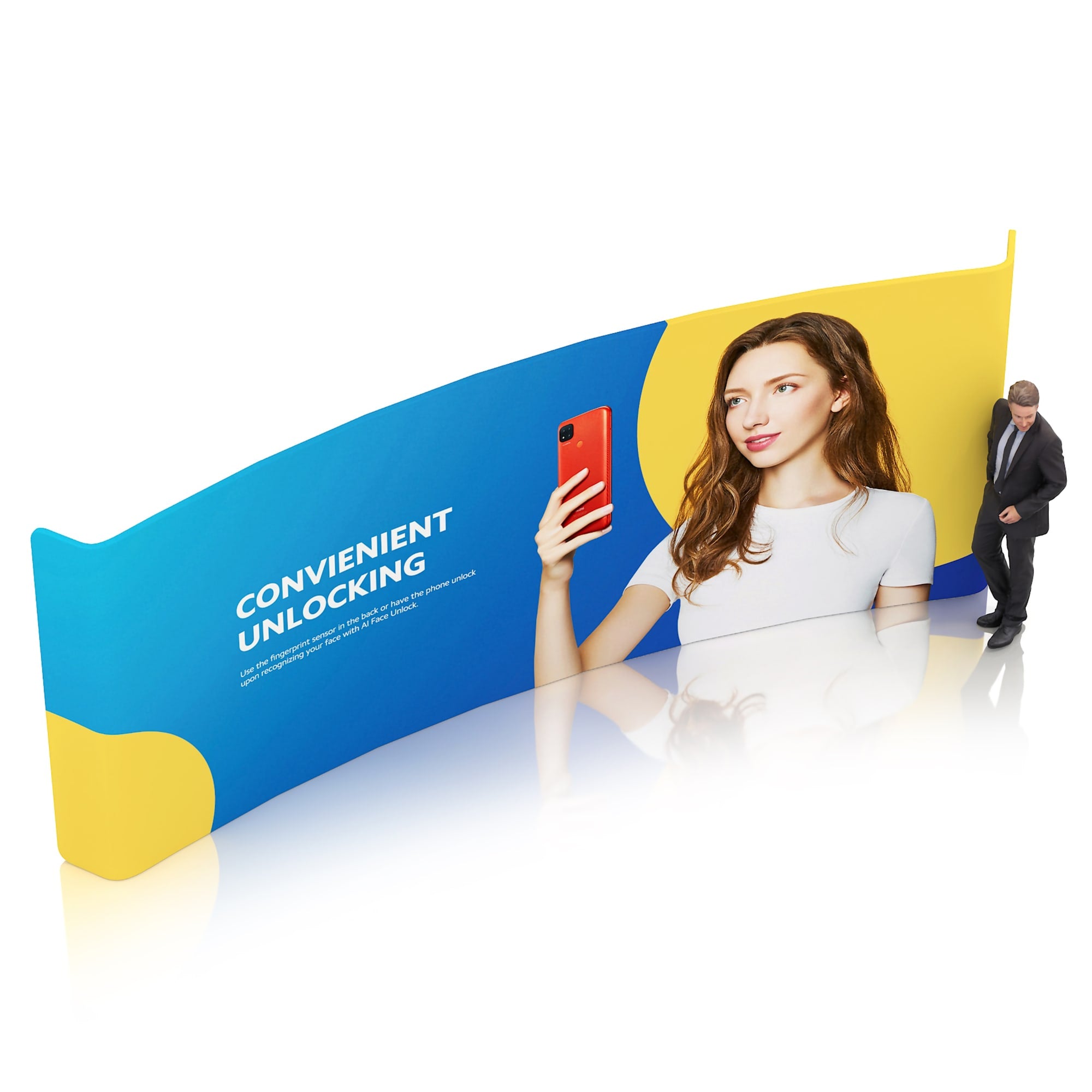 6m Curved Tension Fabric Display Wall